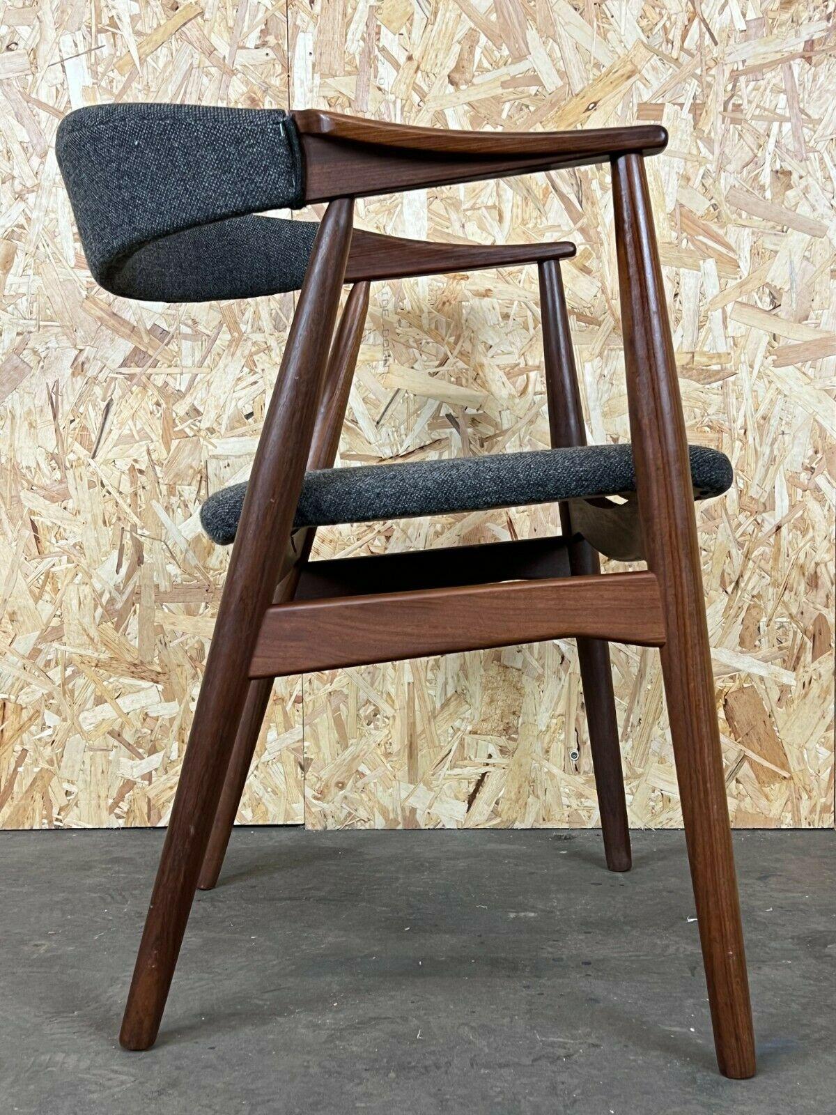 Late 20th Century 60s 70s Teak Armchair Desk Chair Th. Harlev for Farstrup For Sale