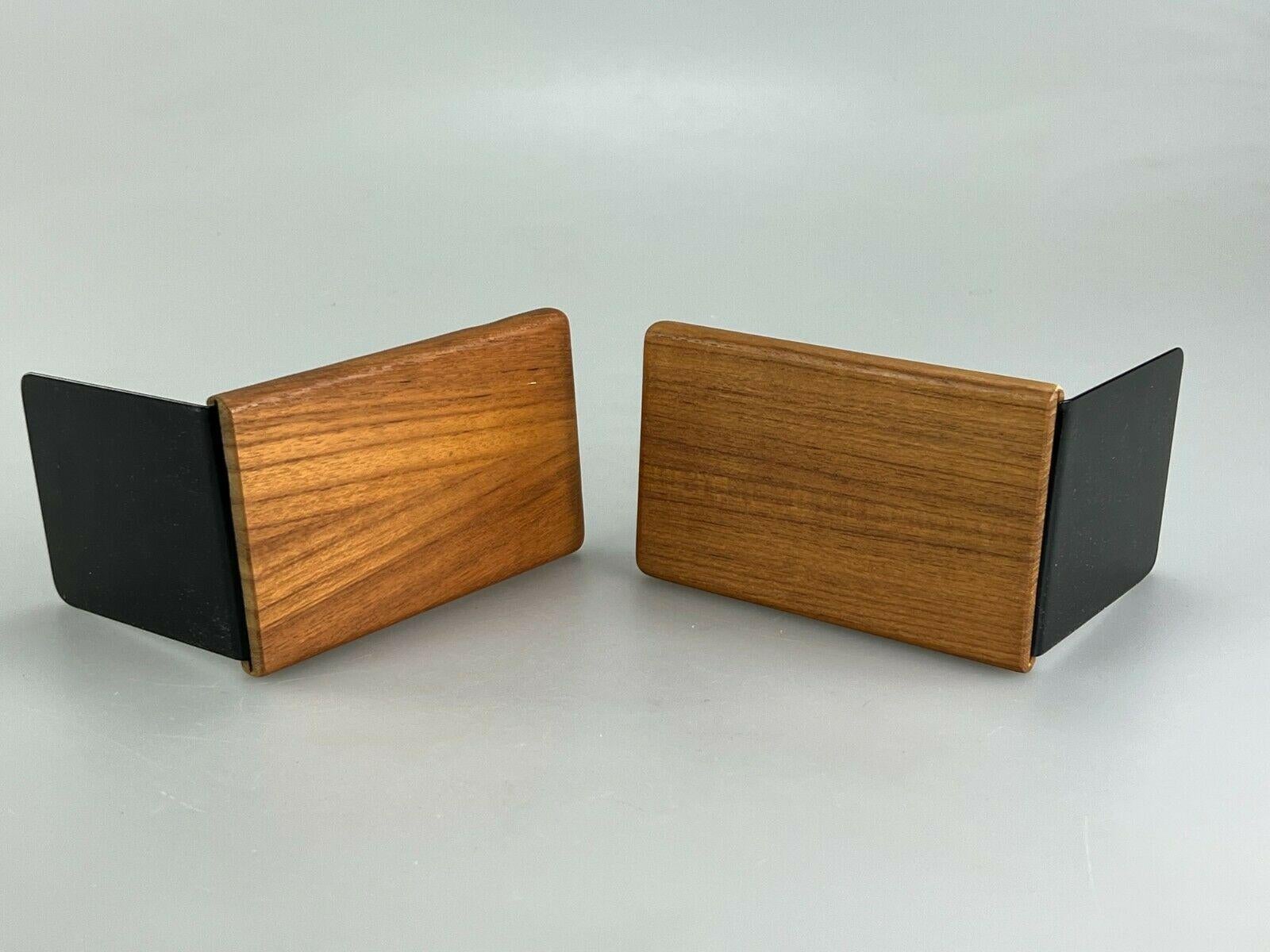 60s 70s Teak Bookends Book Holder Danish Modern Design 1