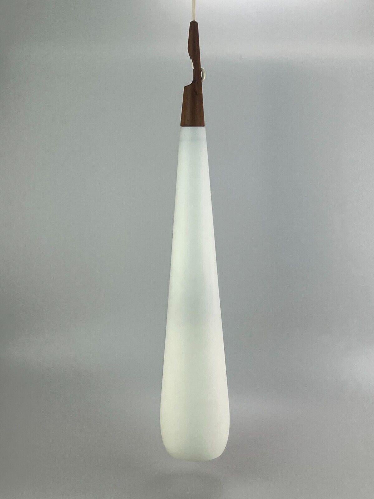 Swedish 60s 70s Teak Ceiling Lamp Pendant Light Uno & Östen Kristiansson Luxus For Sale