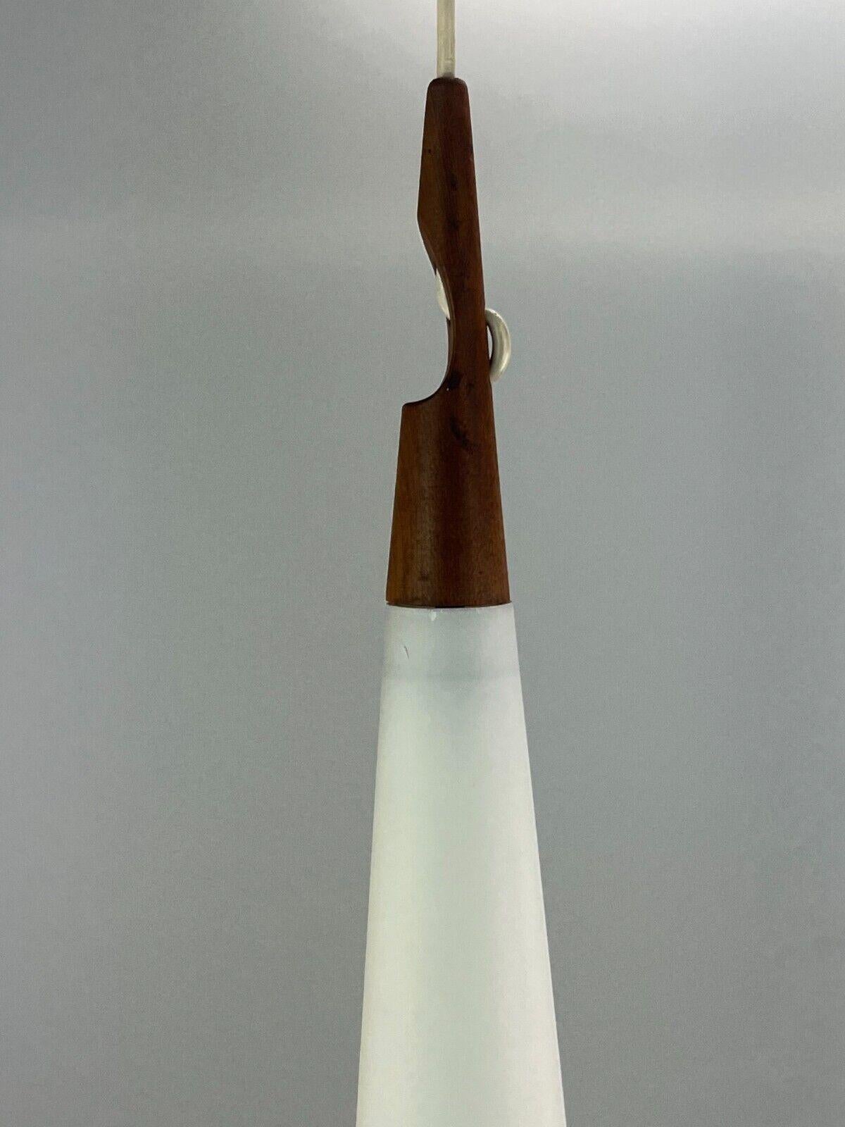60s 70s Teak Ceiling Lamp Pendant Light Uno & Östen Kristiansson Luxus In Good Condition For Sale In Neuenkirchen, NI