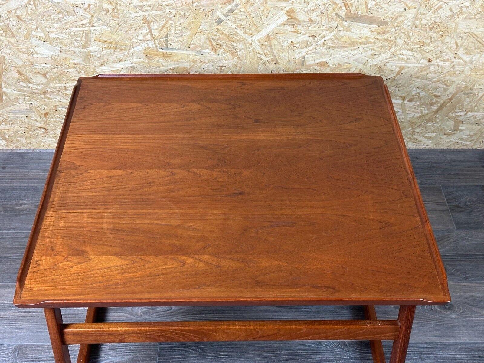 Teak 60s 70s teak coffee table Kubus by Jalk Vodder Andersen for Dyrlund Denmark For Sale