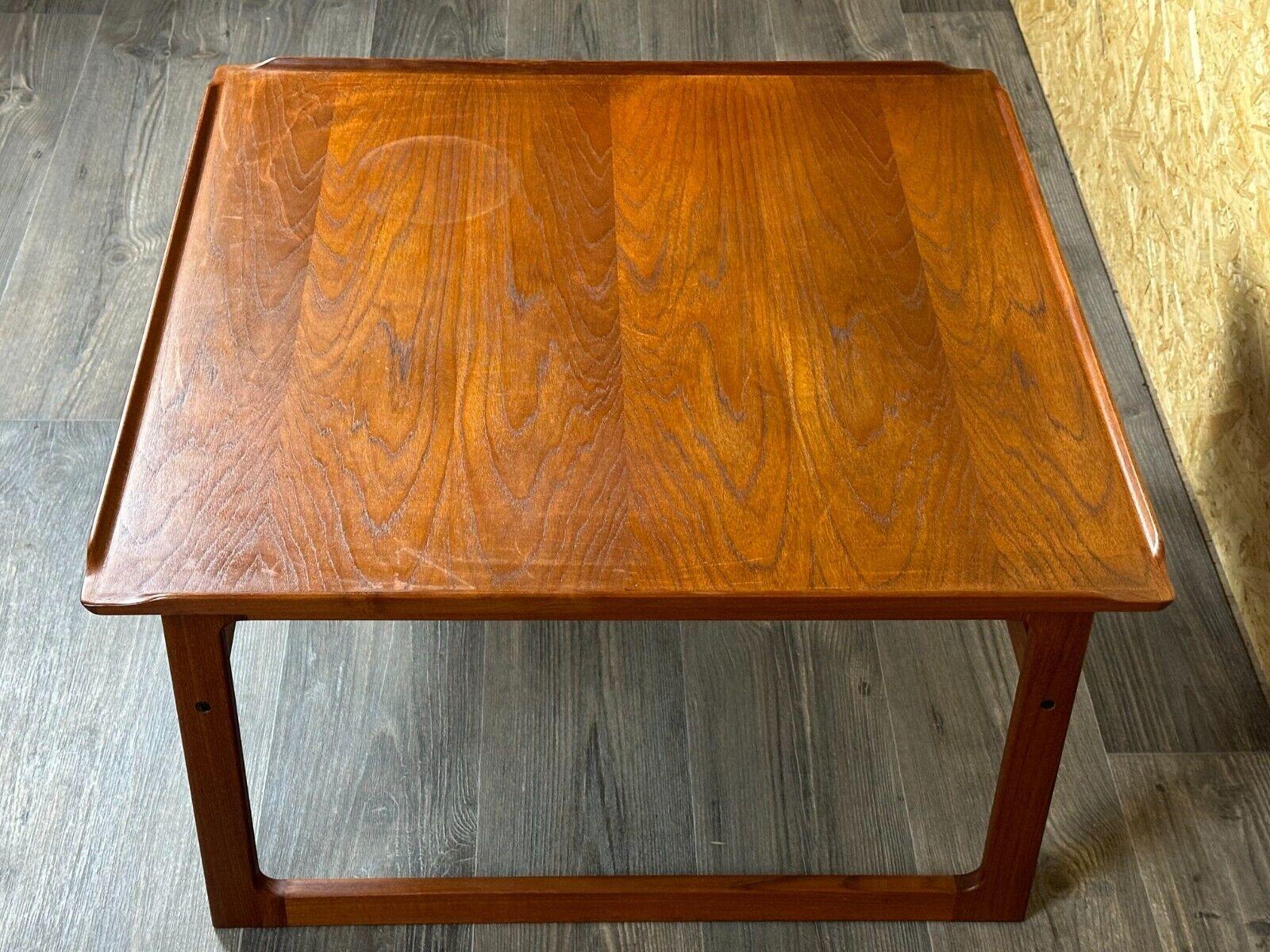 60s 70s teak coffee table Kubus by Jalk Vodder Andersen for Dyrlund Denmark For Sale 1