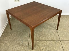 60s 70s Teak Coffee Table Side Table by Johannes for Silkeborg Danish