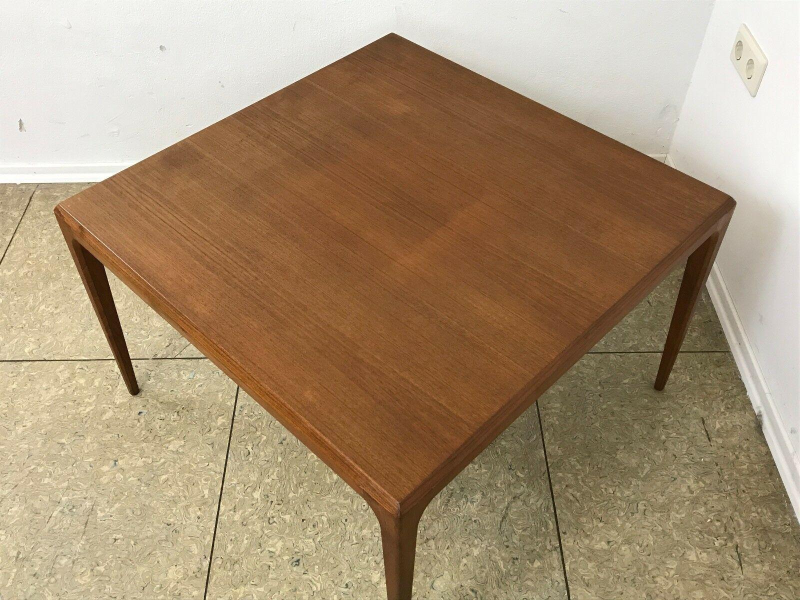 Late 20th Century 60s 70s Teak Coffee Table Side Table by Johannes for Silkeborg Danish For Sale