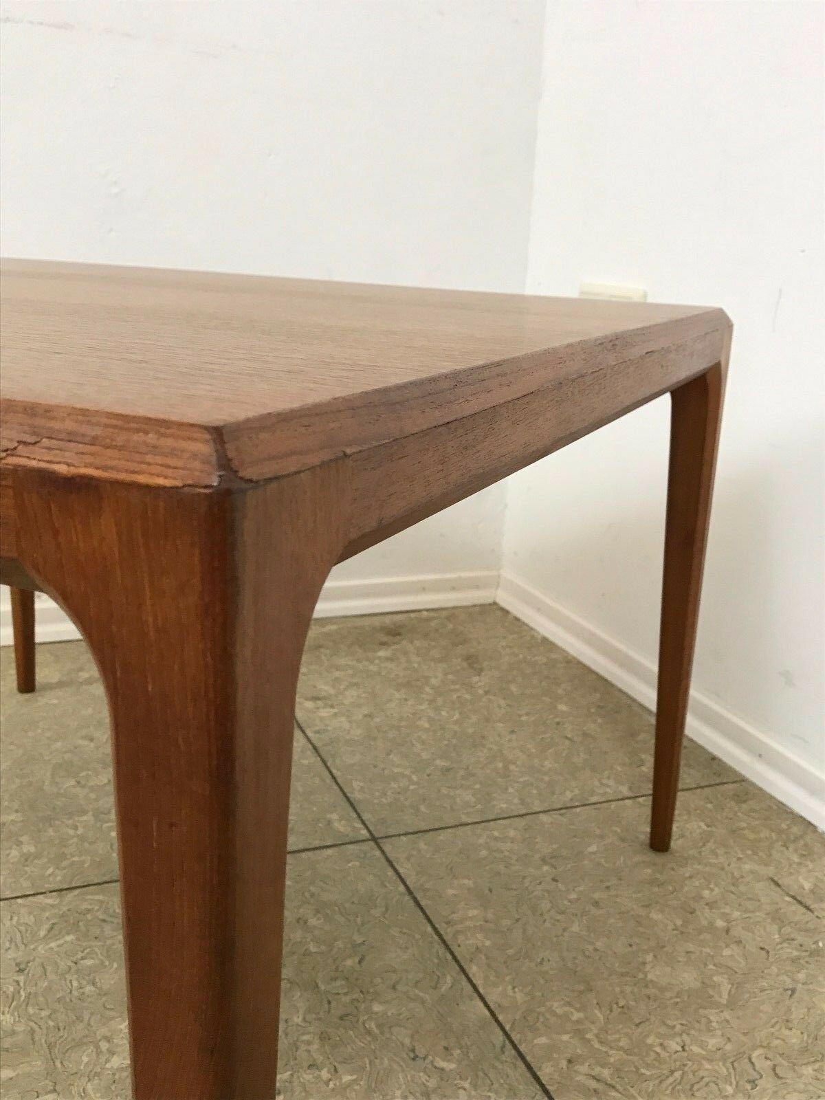 60s 70s Teak Coffee Table Side Table by Johannes for Silkeborg Danish For Sale 1