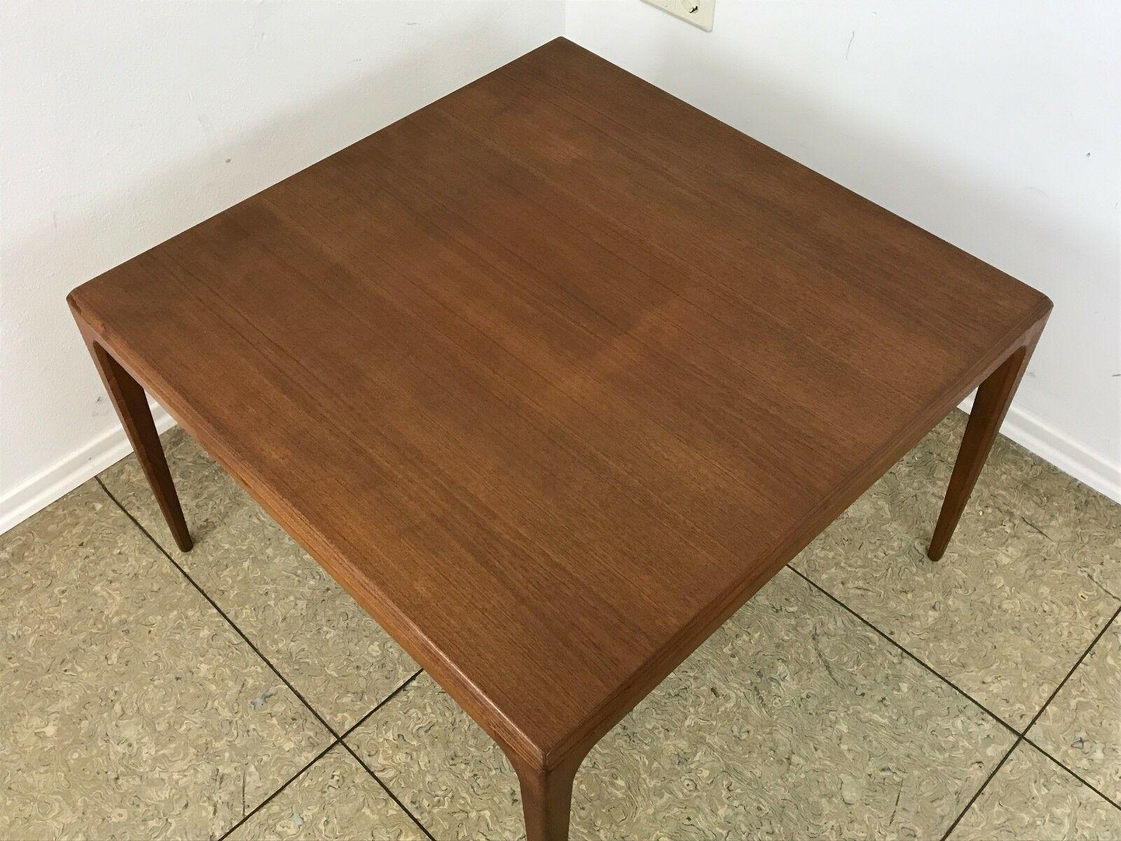 60s 70s Teak Coffee Table Side Table by Johannes for Silkeborg Danish For Sale 3