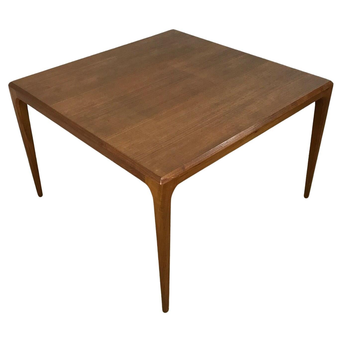 60s 70s Teak Coffee Table Side Table by Johannes for Silkeborg Danish