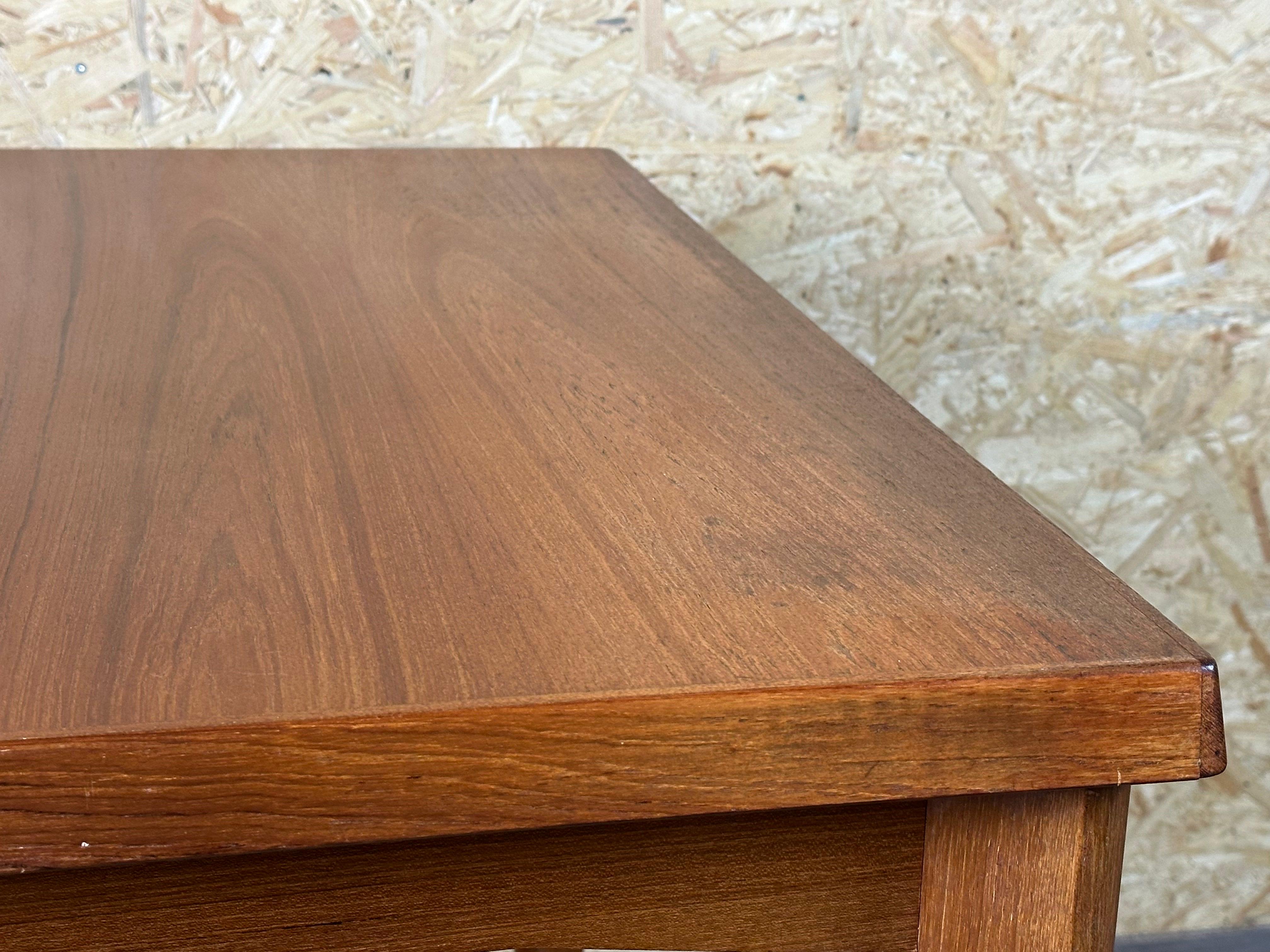 60s 70s teak dining table by Burchardt-Nielsen Made in Denmark For Sale 9