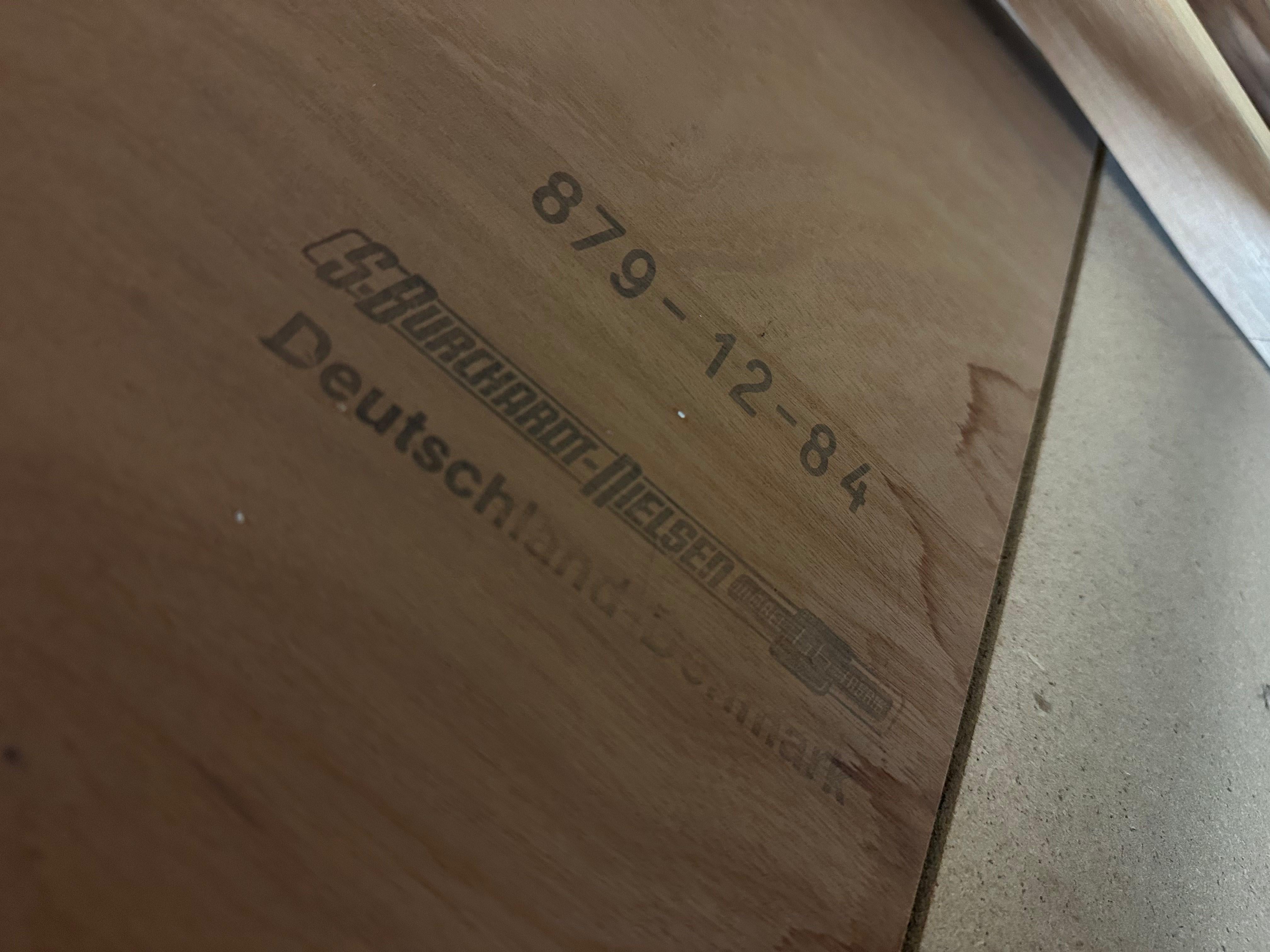 German 60s 70s teak dining table by Burchardt-Nielsen Made in Denmark For Sale