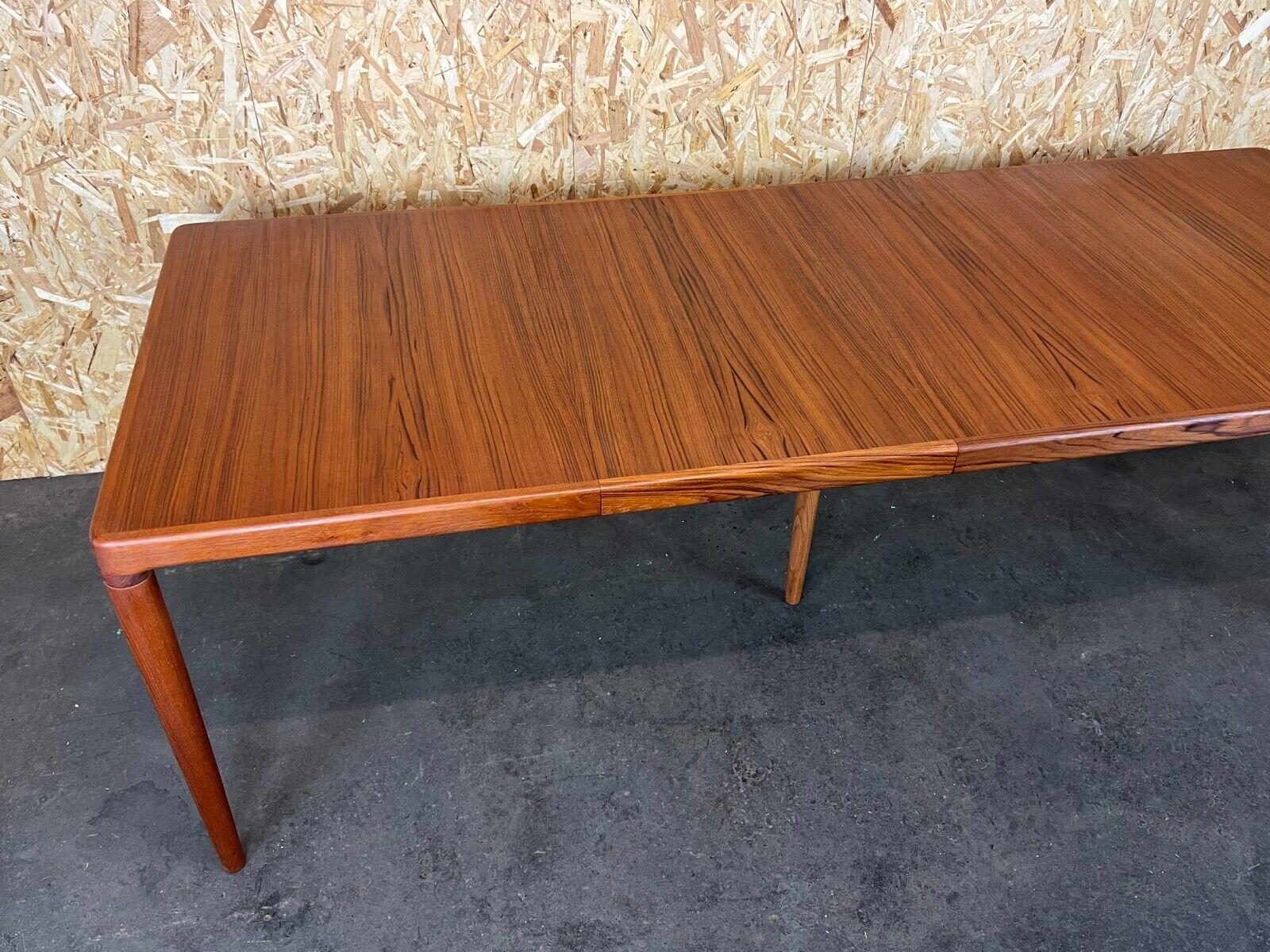 Late 20th Century 60s 70s Teak Dining Table Danish Modern Design Denmark 60s 70s For Sale