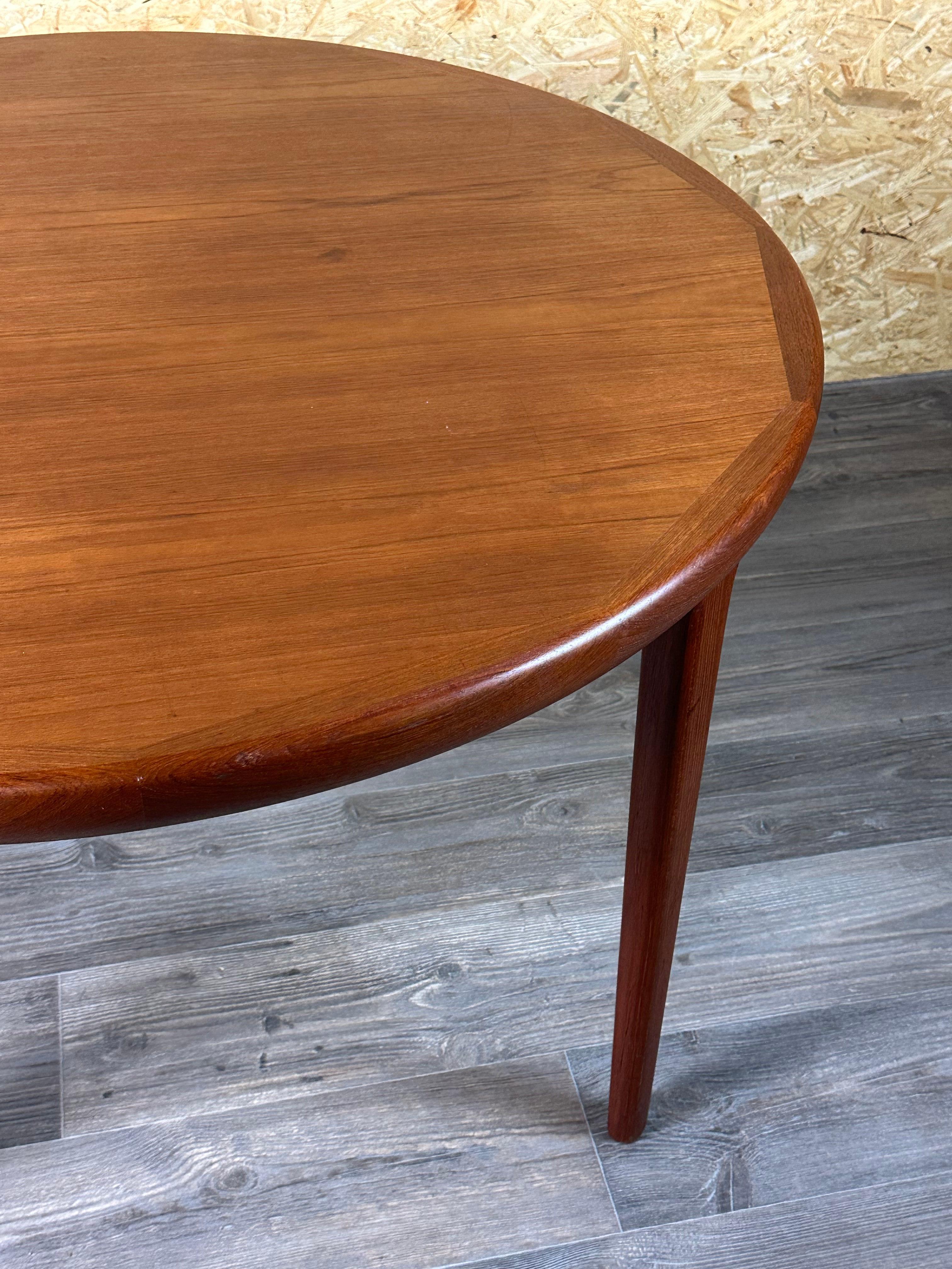 60s 70s Table de salle à manger en teck Danish Modern Design Made in Denmark en vente 5