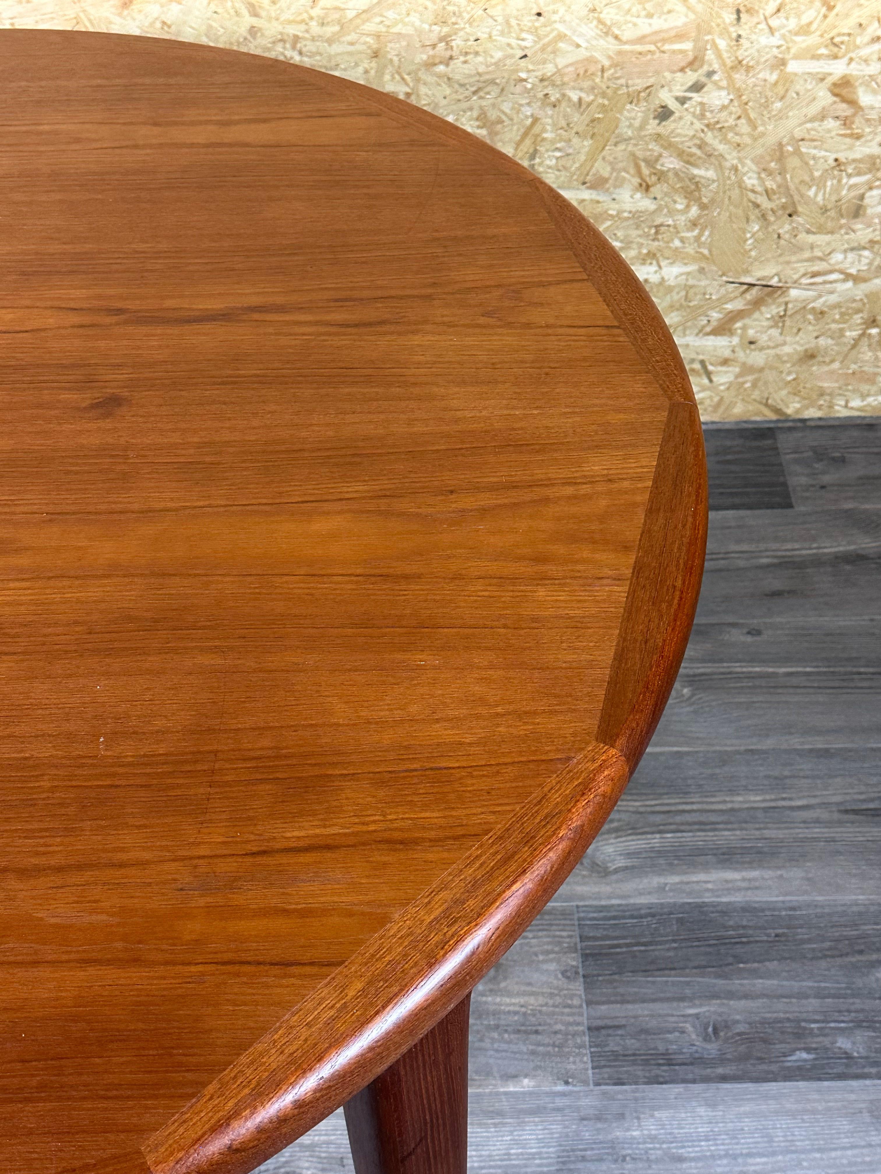 60s 70s Table de salle à manger en teck Danish Modern Design Made in Denmark en vente 6