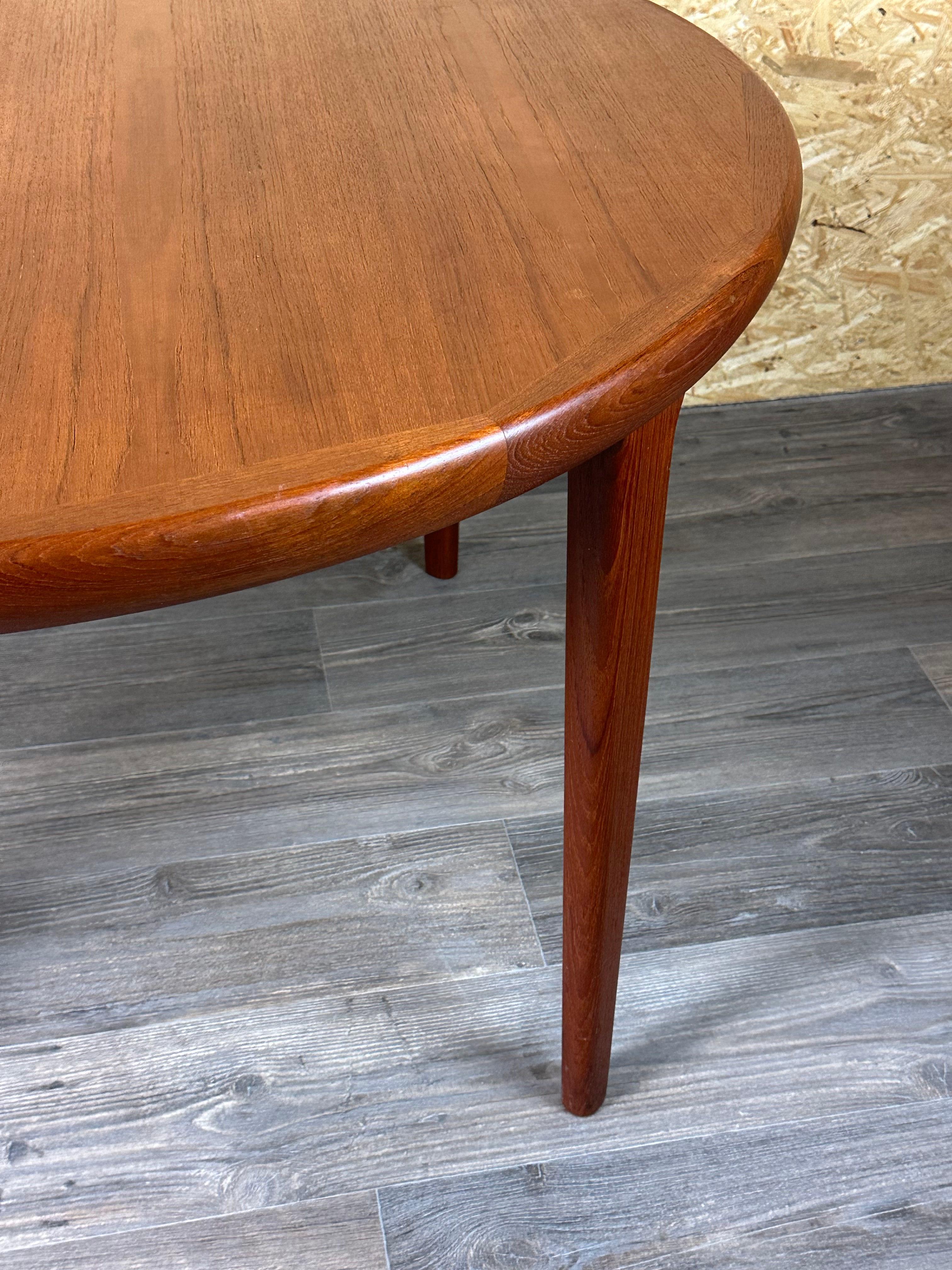 Fin du 20e siècle 60s 70s Table de salle à manger en teck Danish Modern Design Made in Denmark en vente