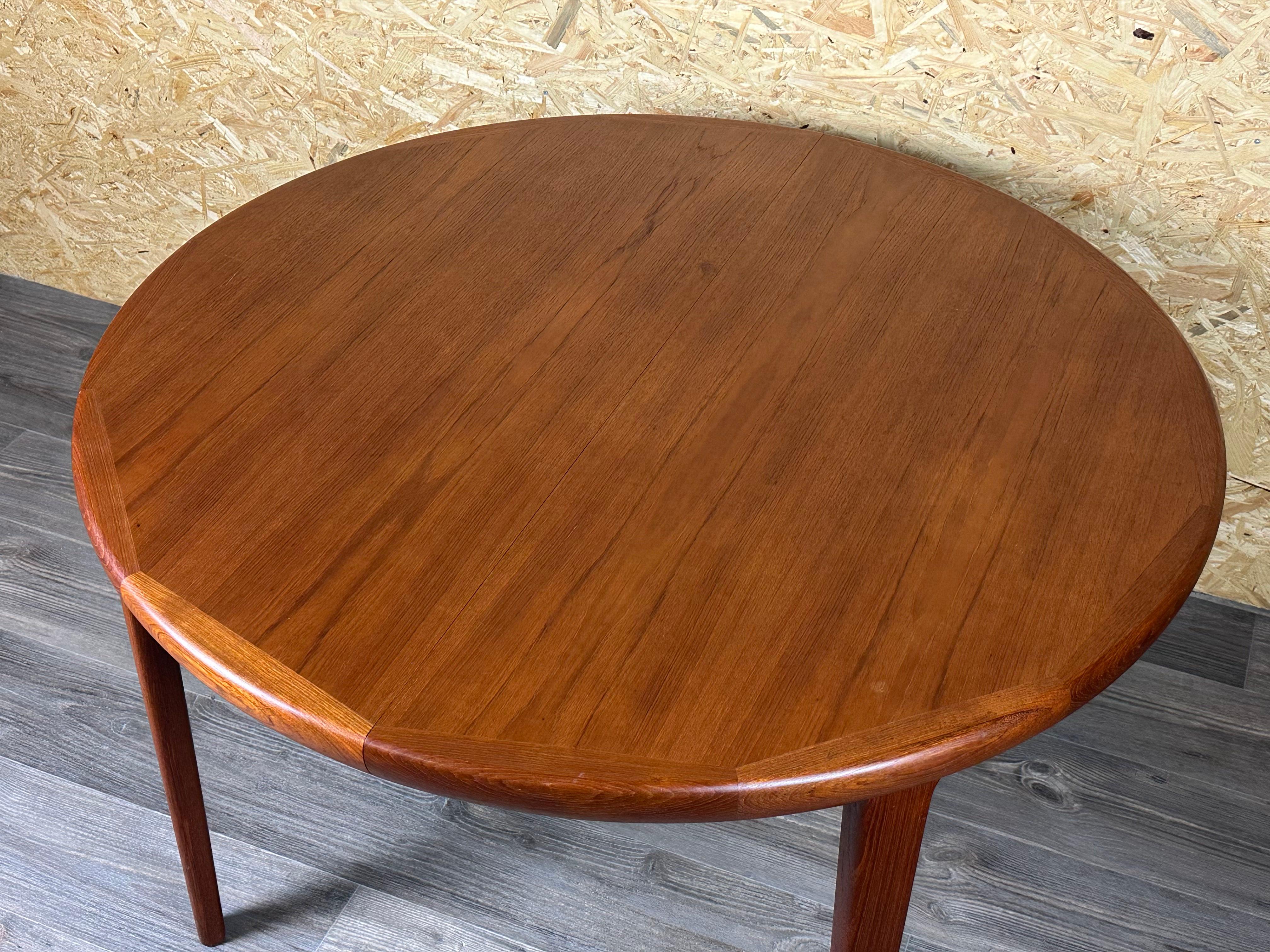Teck 60s 70s Table de salle à manger en teck Danish Modern Design Made in Denmark en vente