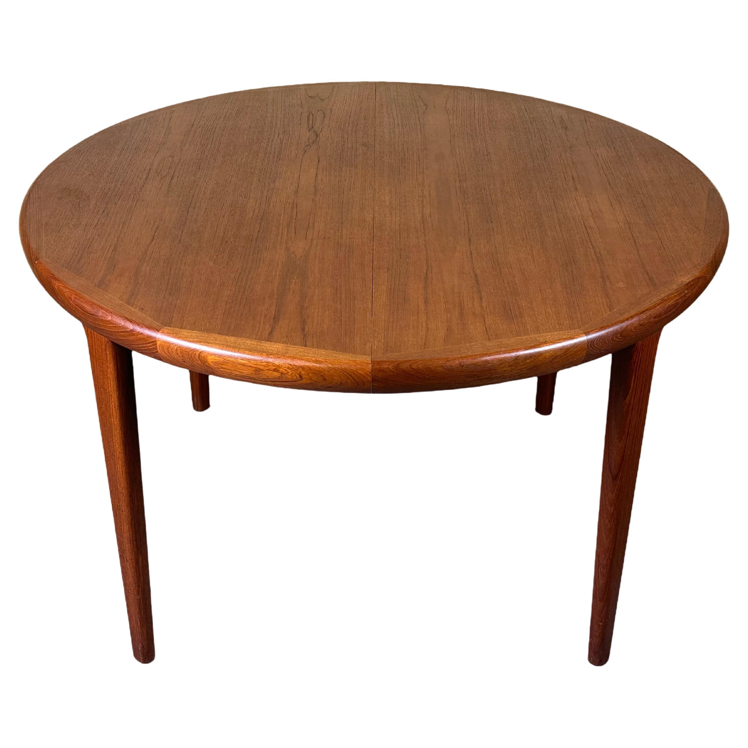 60s 70s Table de salle à manger en teck Danish Modern Design Made in Denmark