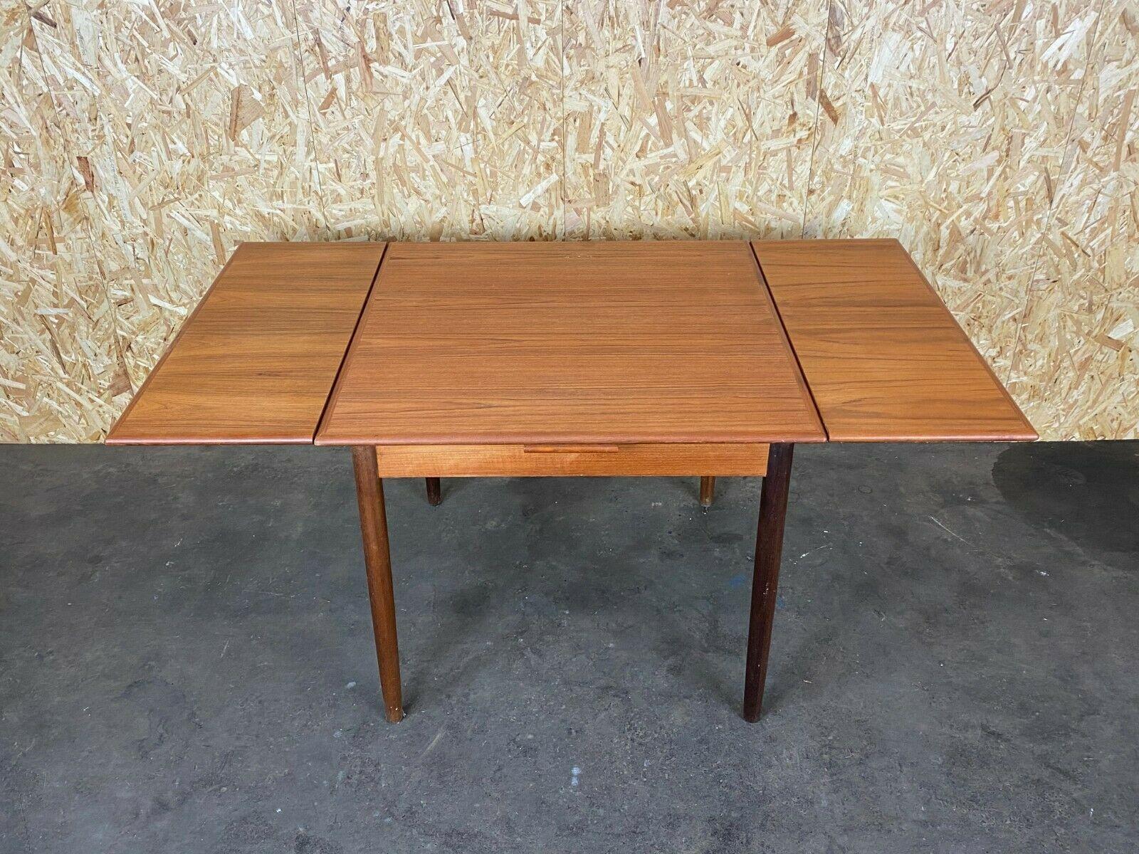 60s 70s Teak Dining Table Dining Table Danish Modern Design Denmark For Sale 6