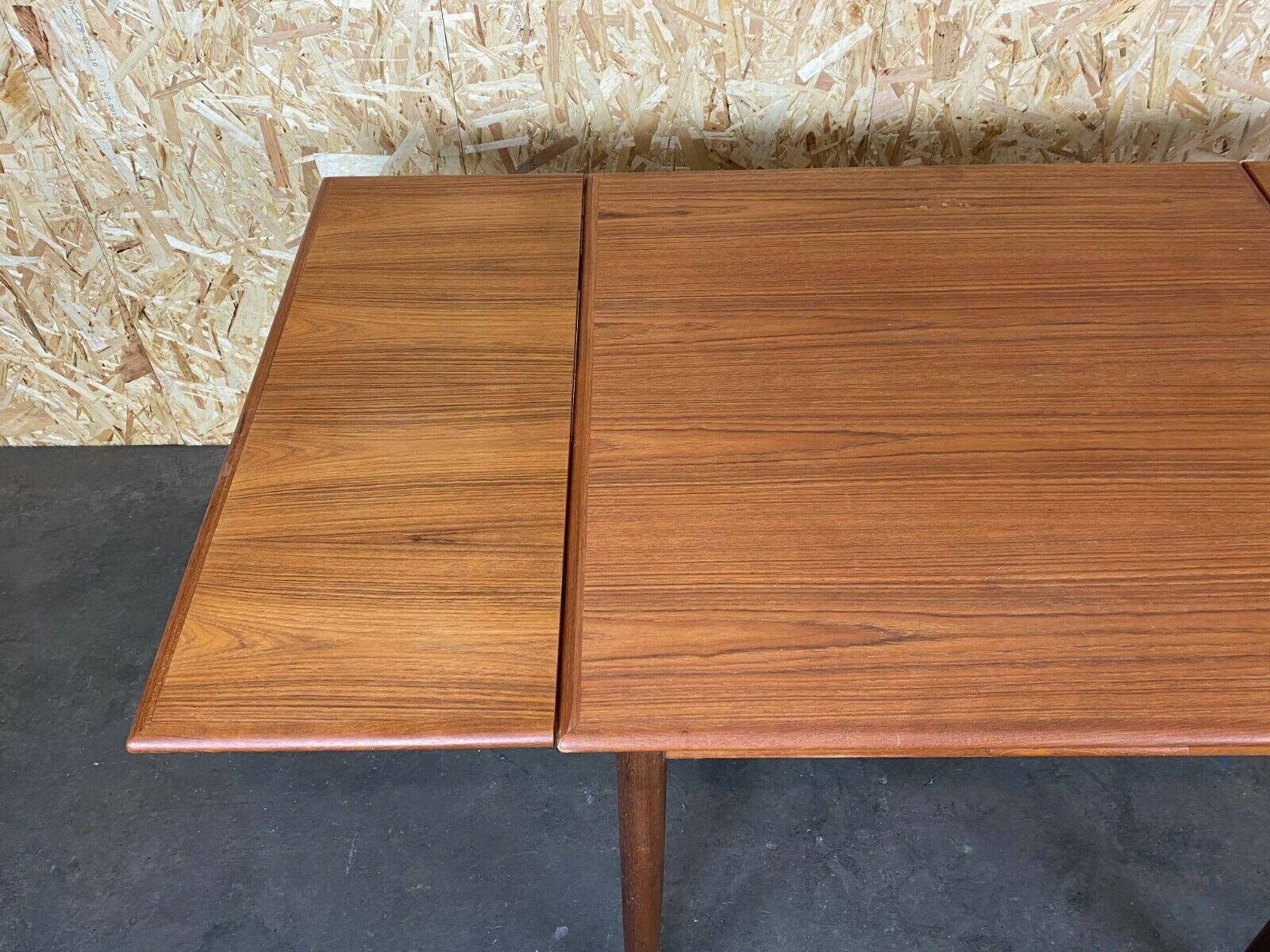 60s 70s Teak Dining Table Dining Table Danish Modern Design Denmark For Sale 7