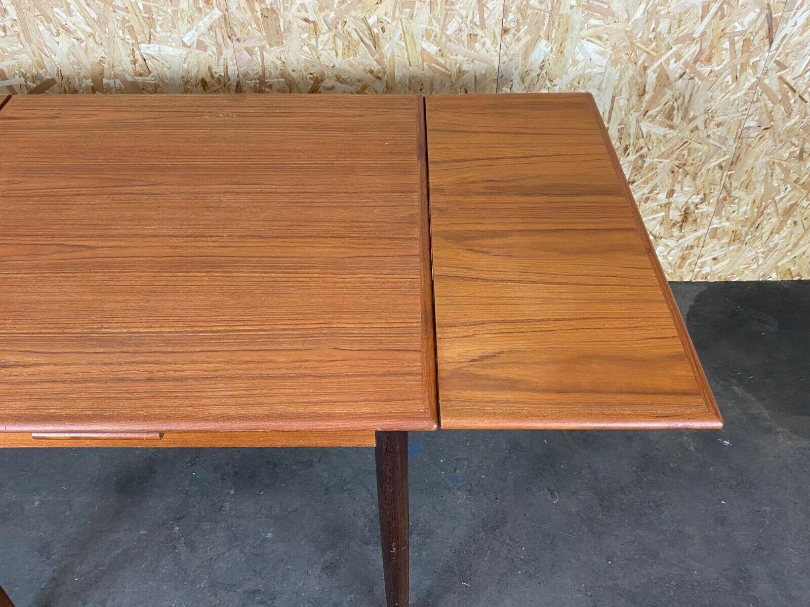 60s 70s Teak Dining Table Dining Table Danish Modern Design Denmark For Sale 8