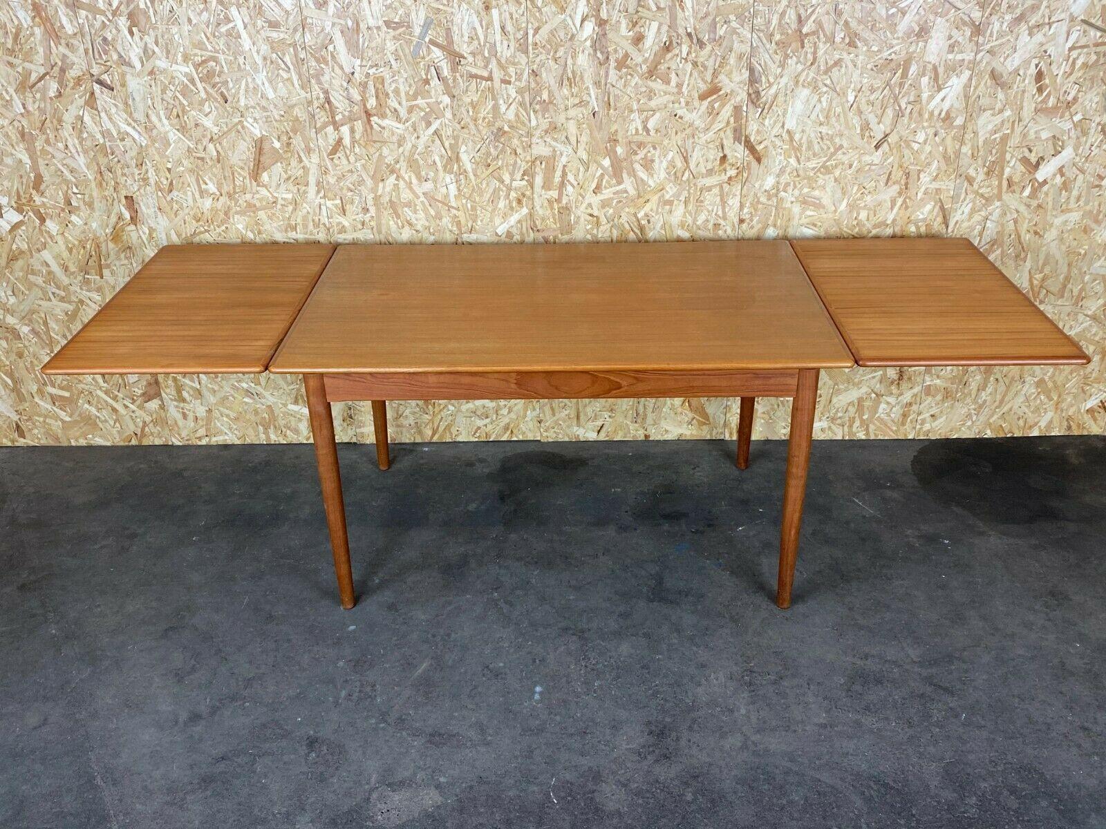 60s 70s Teak Dining Table Dining Table Danish Modern Design Denmark For Sale 8