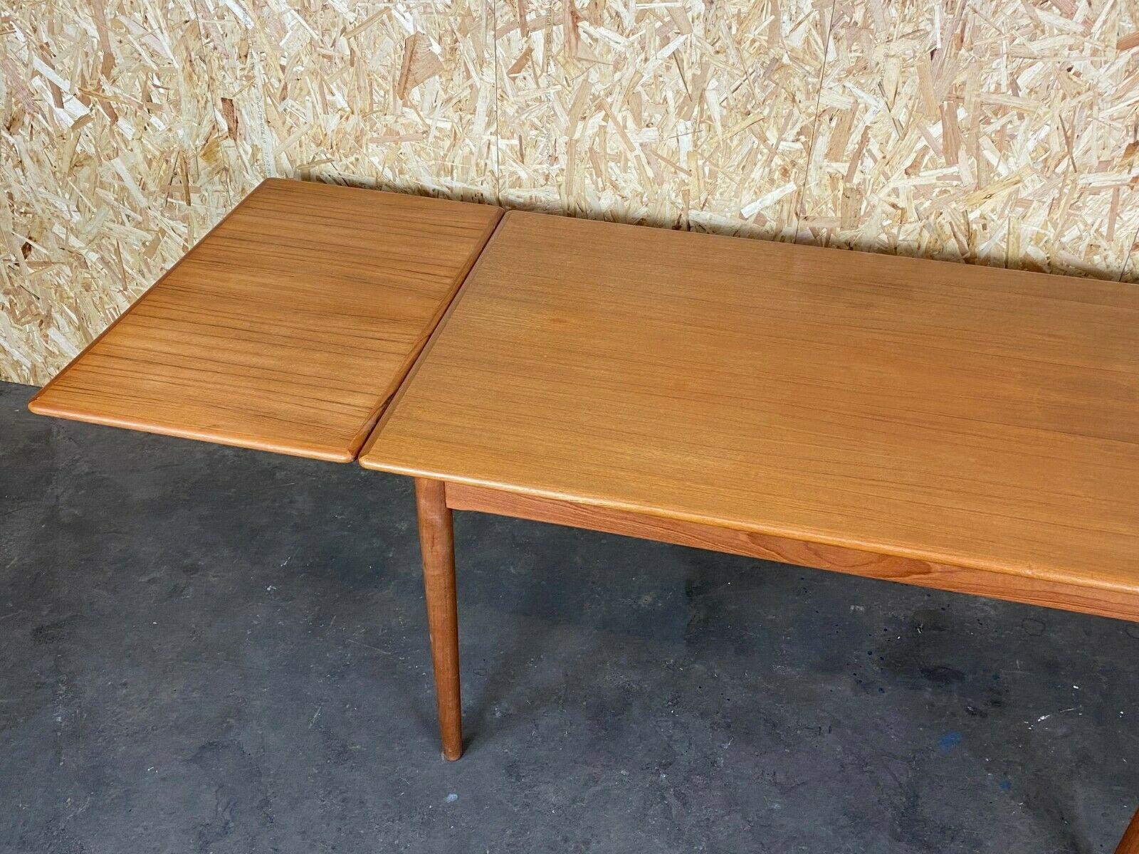 60s 70s Teak Dining Table Dining Table Danish Modern Design Denmark For Sale 9