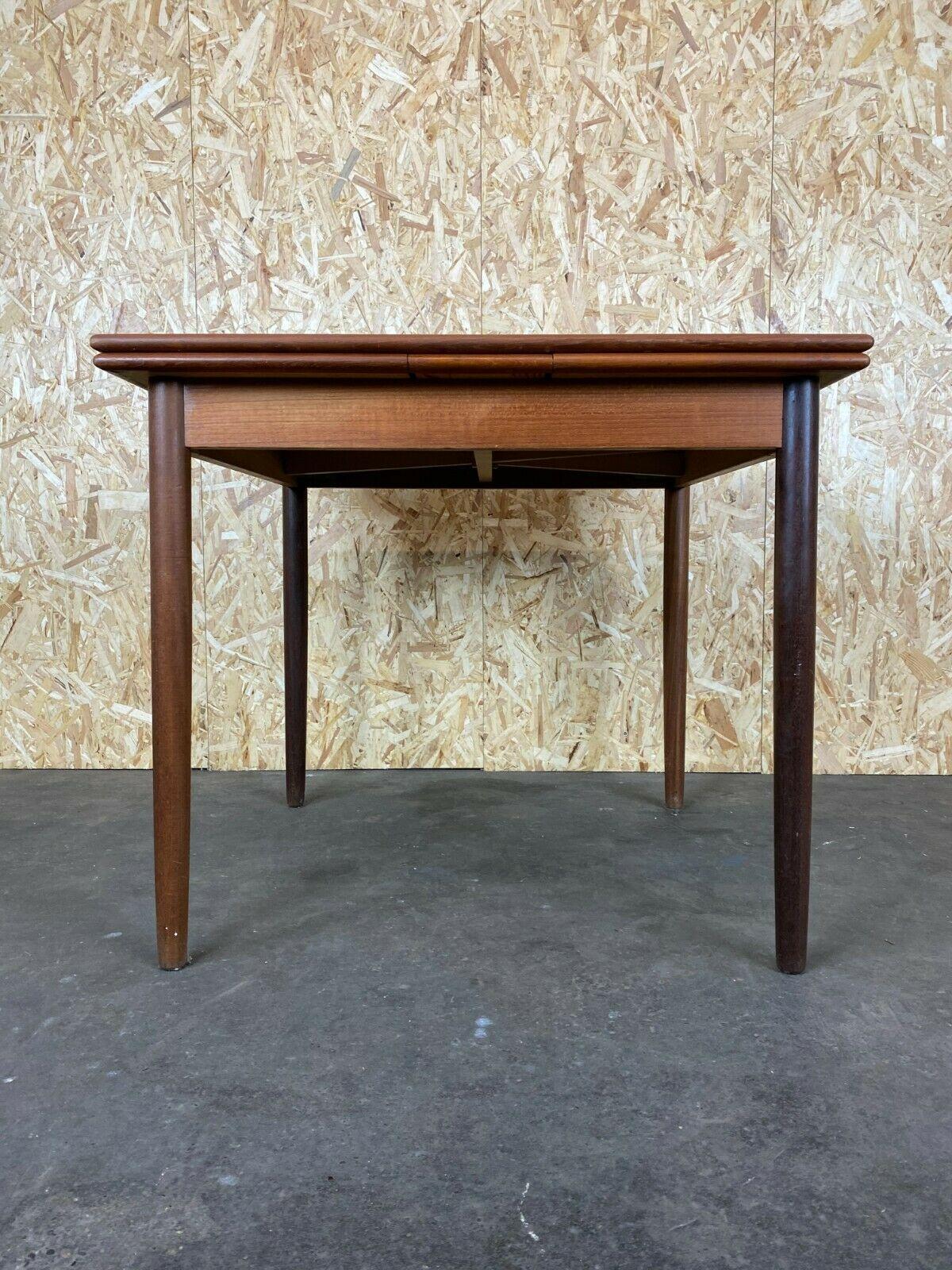 Late 20th Century 60s 70s Teak Dining Table Dining Table Danish Modern Design Denmark For Sale