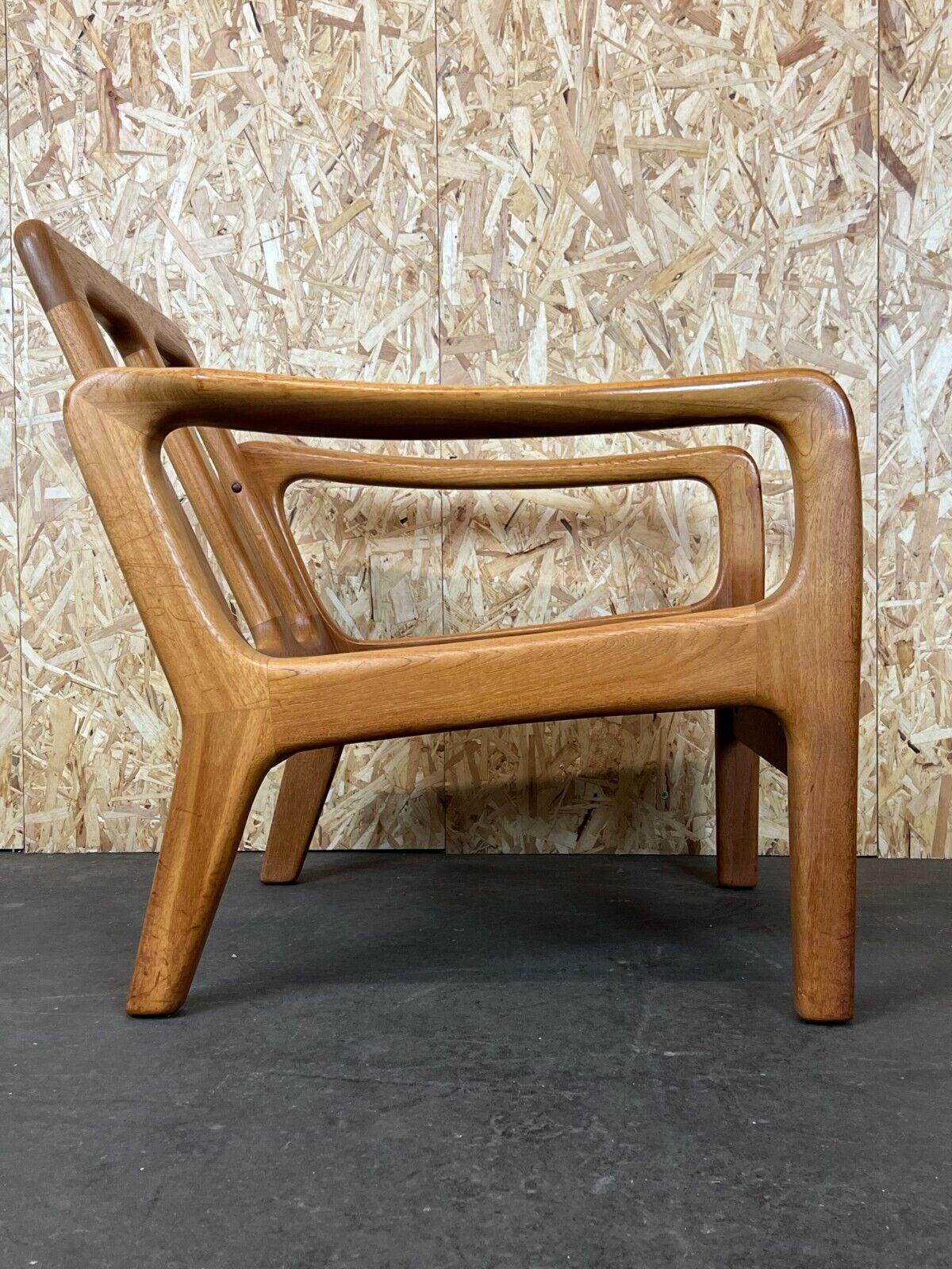 60er 70er Jahre Easy Chair aus Teakholz Juul Kristensen Dänemark Design 60er Jahre (Stoff) im Angebot