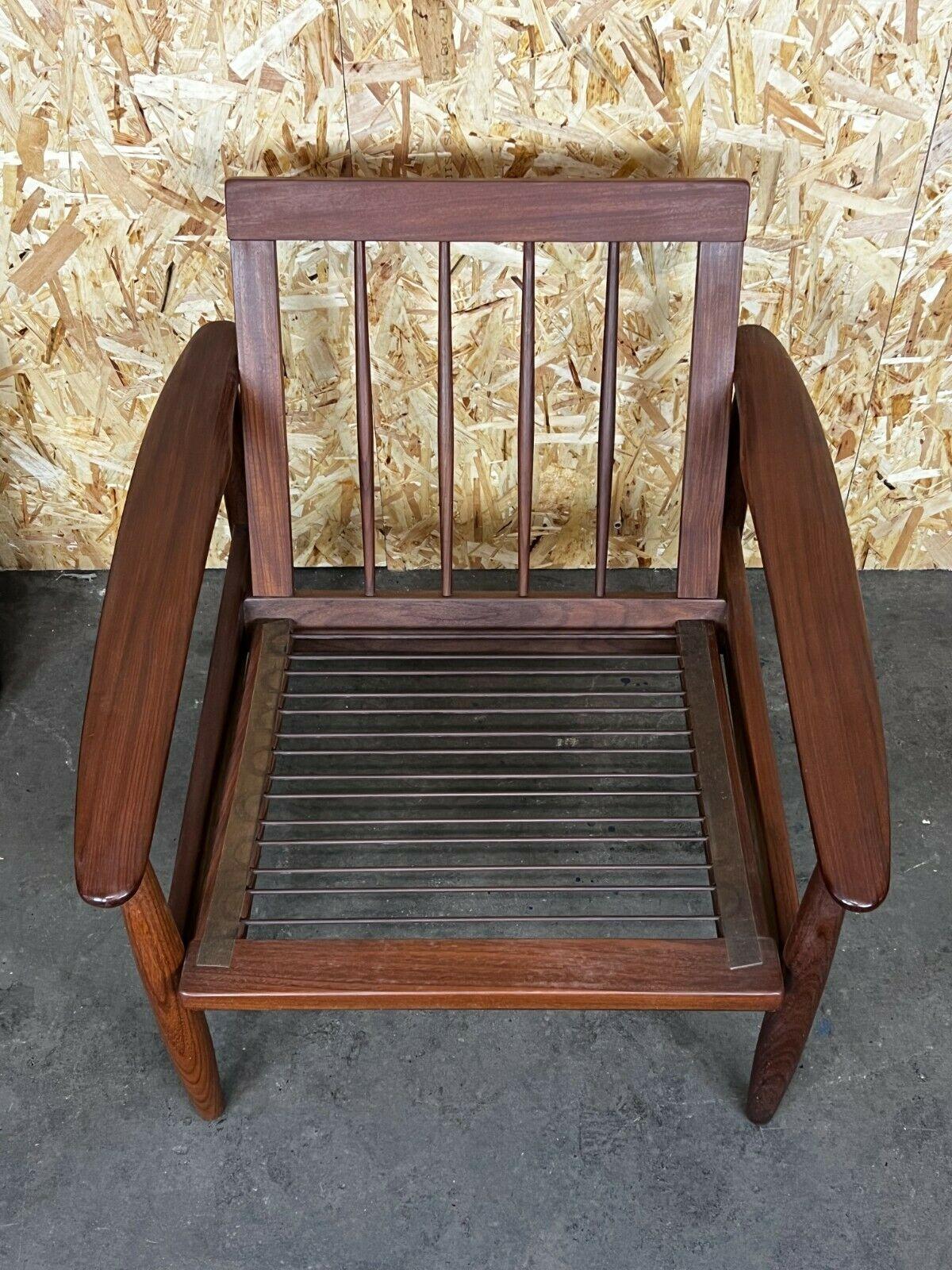 60s 70s Teak Easy Chair Lounge Chair Leather Danish Design 8