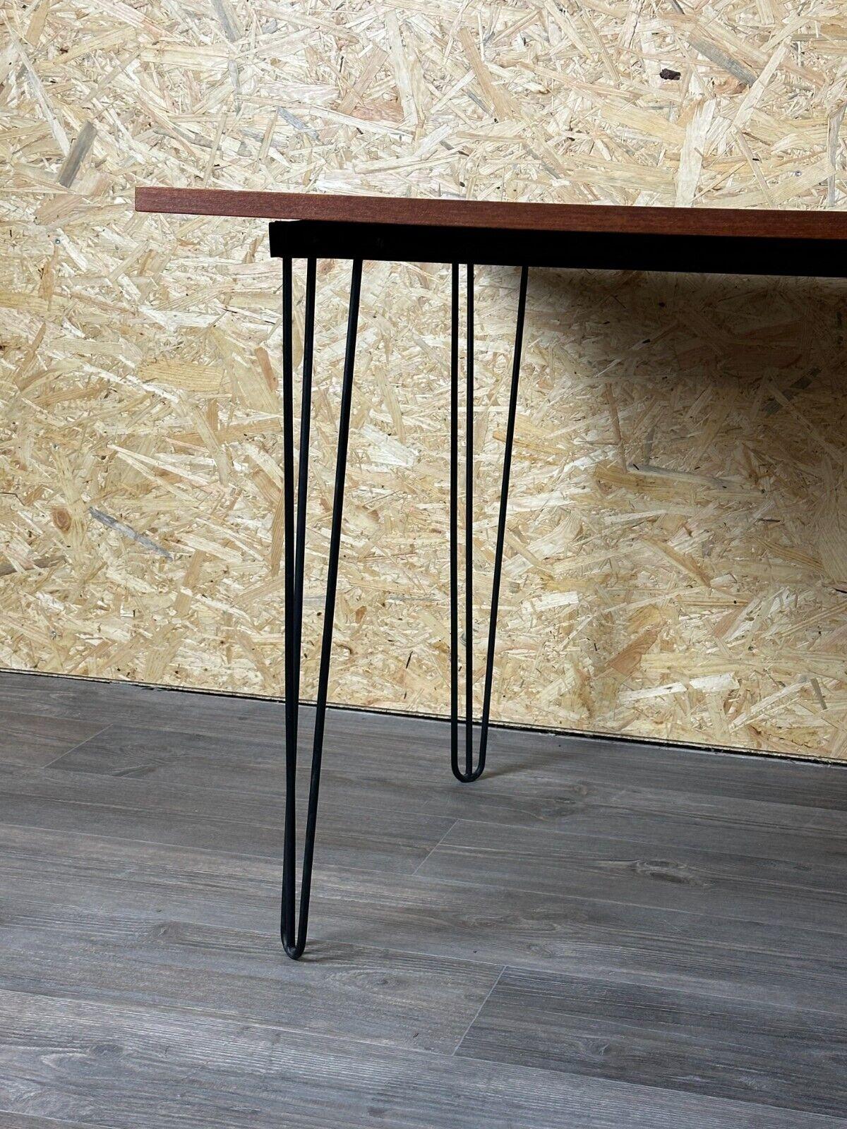 60s 70s Teak & Metal Dining Table Dining Table Danish Modern Design Denmark For Sale 7