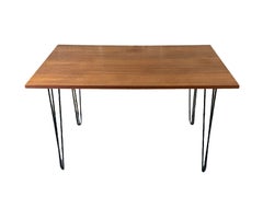 60s 70s Teak & Metal Dining Table Dining Table Danish Modern Design Denmark