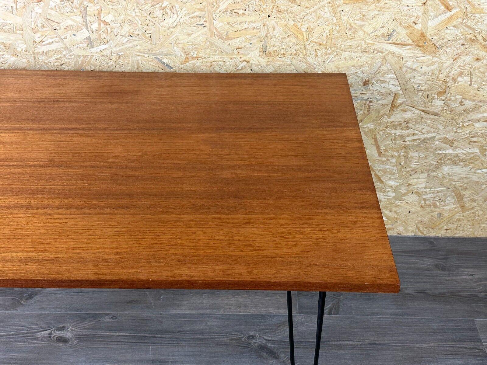 60s 70s Teak & Metal Dining Table Dining Table Danish Modern Design Denmark For Sale 1