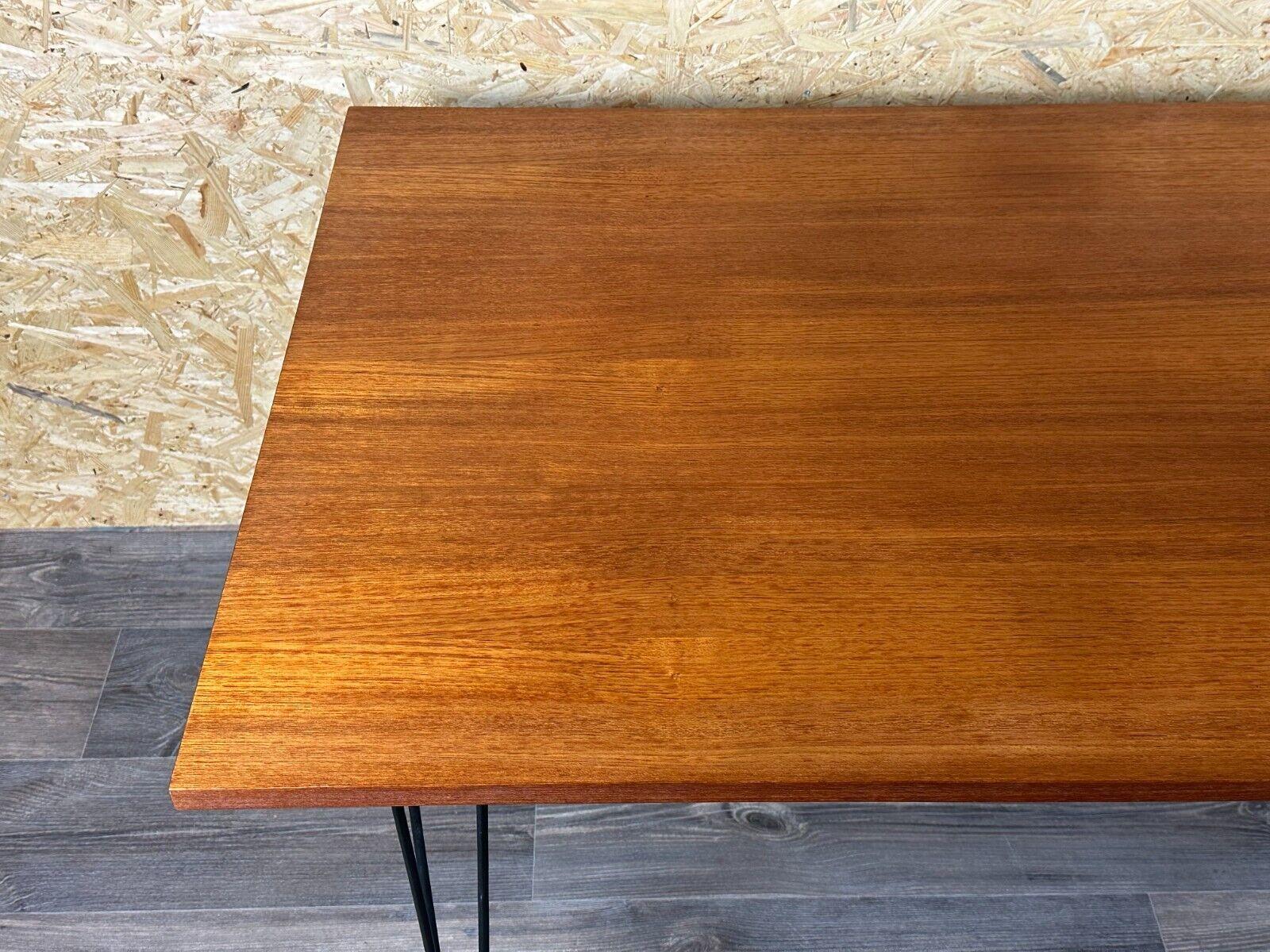 60s 70s Teak & Metal Dining Table Dining Table Danish Modern Design Denmark For Sale 2