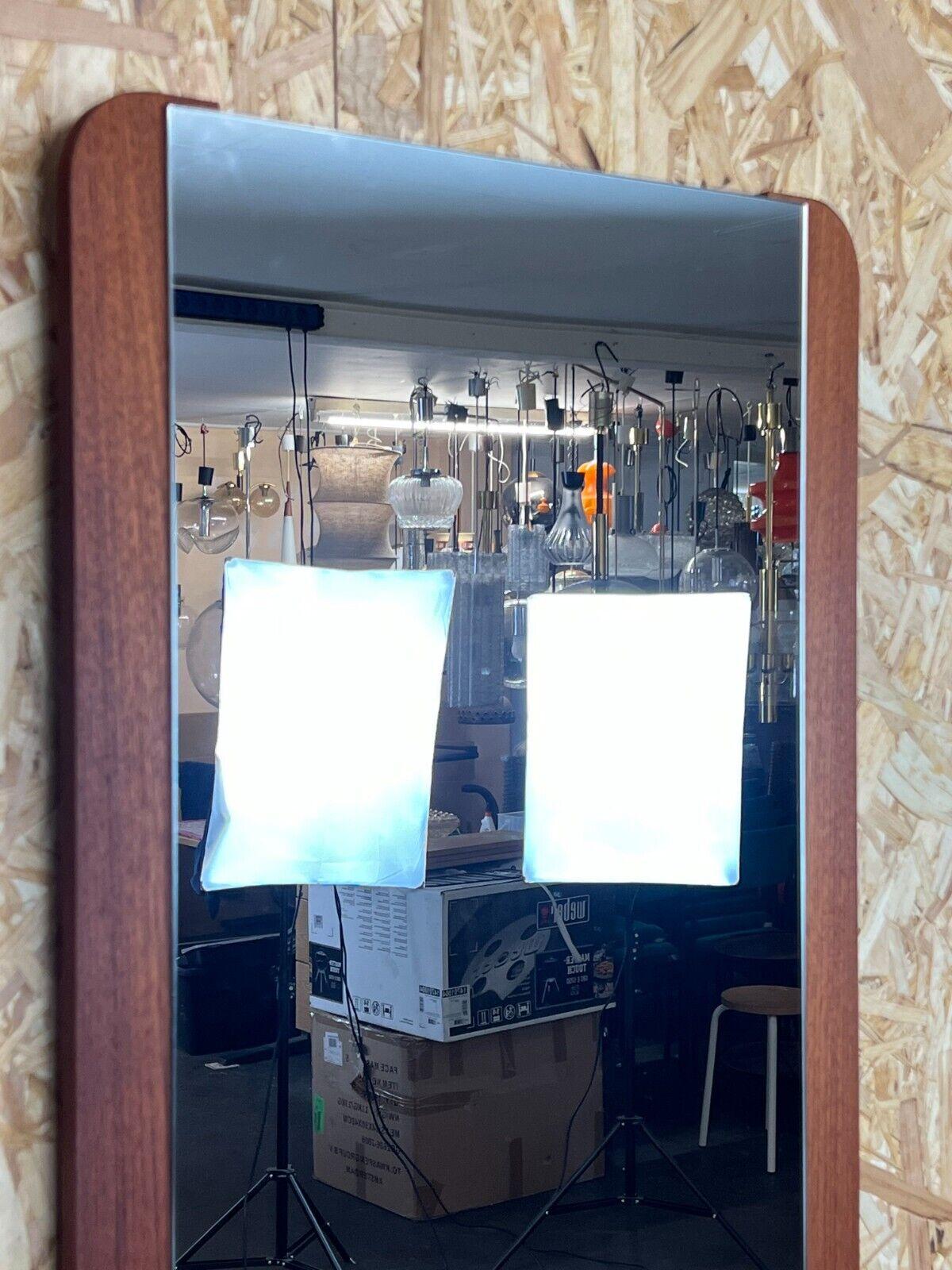 Teak Mirror Mirror Wall Mirror Danish Modern Design, Denmark, 1960-1970s In Good Condition For Sale In Neuenkirchen, NI