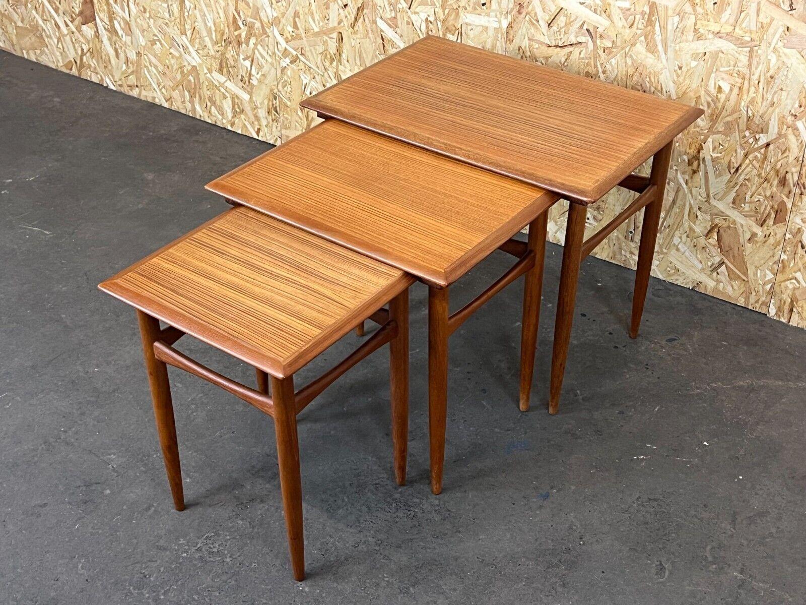 1960s 1970s Teak Nesting Tables Kai Kristiansen Skovmand & Andersen Design For Sale 8