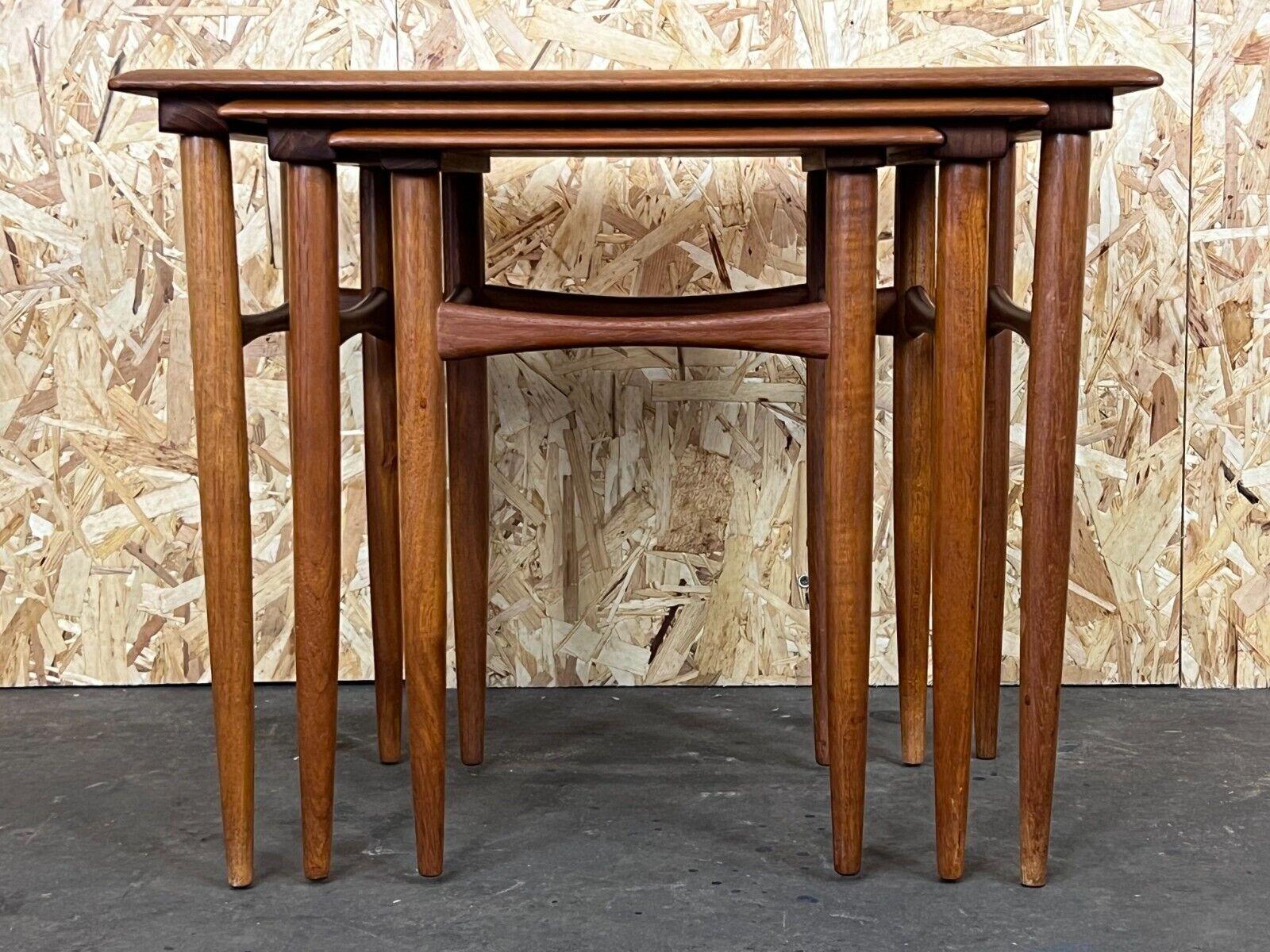 1960s 1970s Teak Nesting Tables Kai Kristiansen Skovmand & Andersen Design For Sale 13