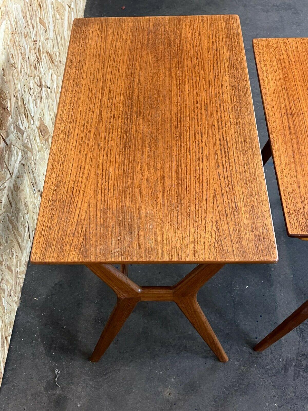 60s 70s Teak Nesting Tables Side Table Side Tables Danish Modern In Good Condition In Neuenkirchen, NI