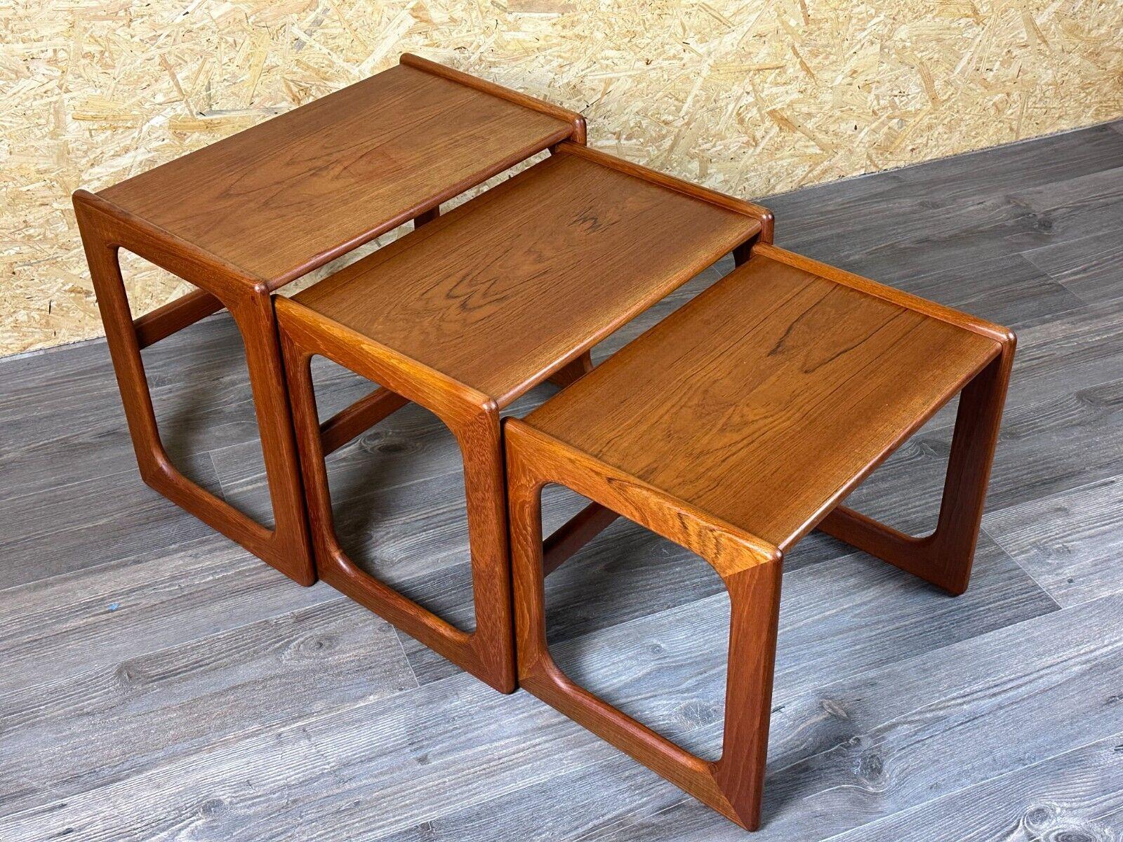 60s 70s Teak Nesting Tables side tables by Salin Nybor Denmark Design For Sale 5