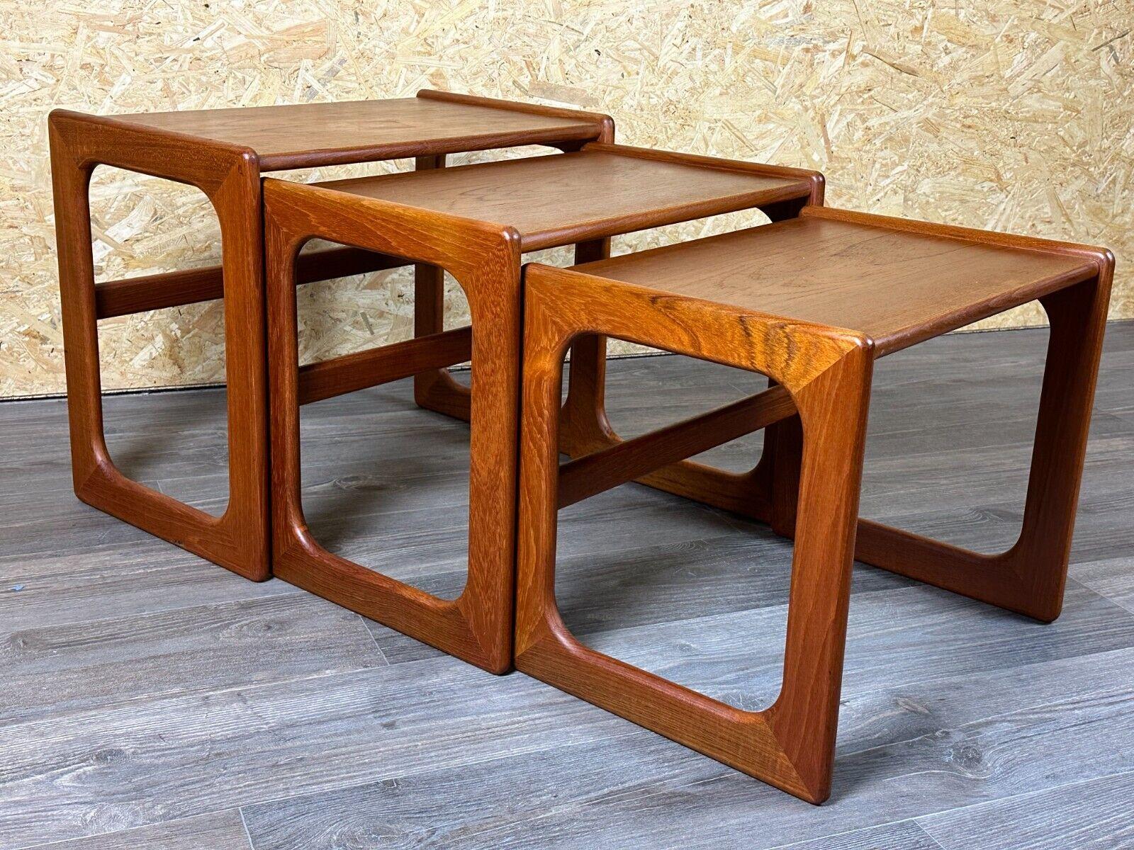 60s 70s Teak Nesting Tables side tables by Salin Nybor Denmark Design For Sale 6