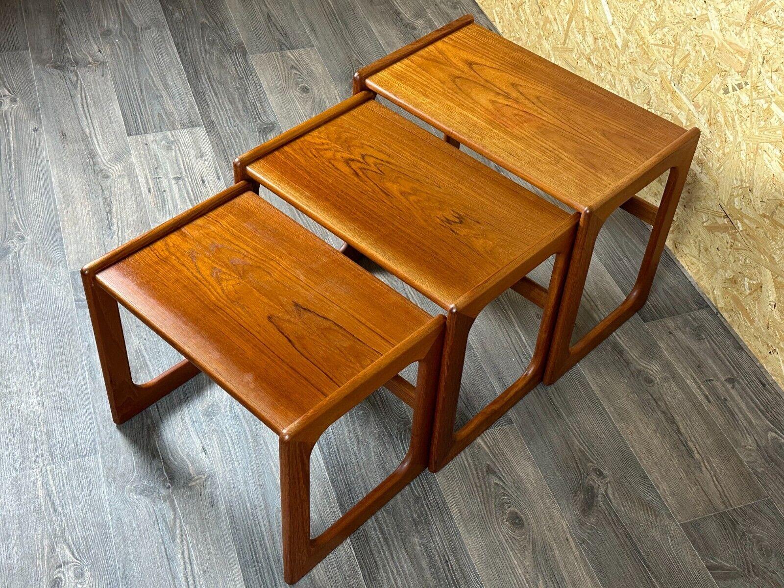 60s 70s Teak Nesting Tables side tables by Salin Nybor Denmark Design For Sale 10