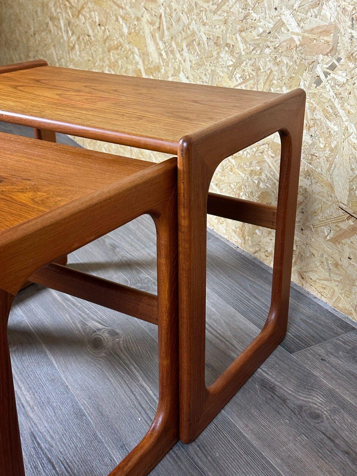 60s 70s Teak Nesting Tables side tables by Salin Nybor Denmark Design For Sale 11