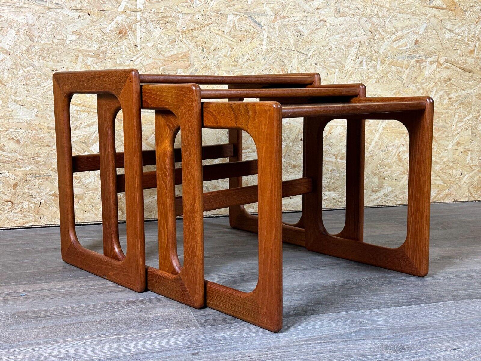 60s 70s Teak Nesting Tables side tables by Salin Nybor Denmark Design In Good Condition For Sale In Neuenkirchen, NI