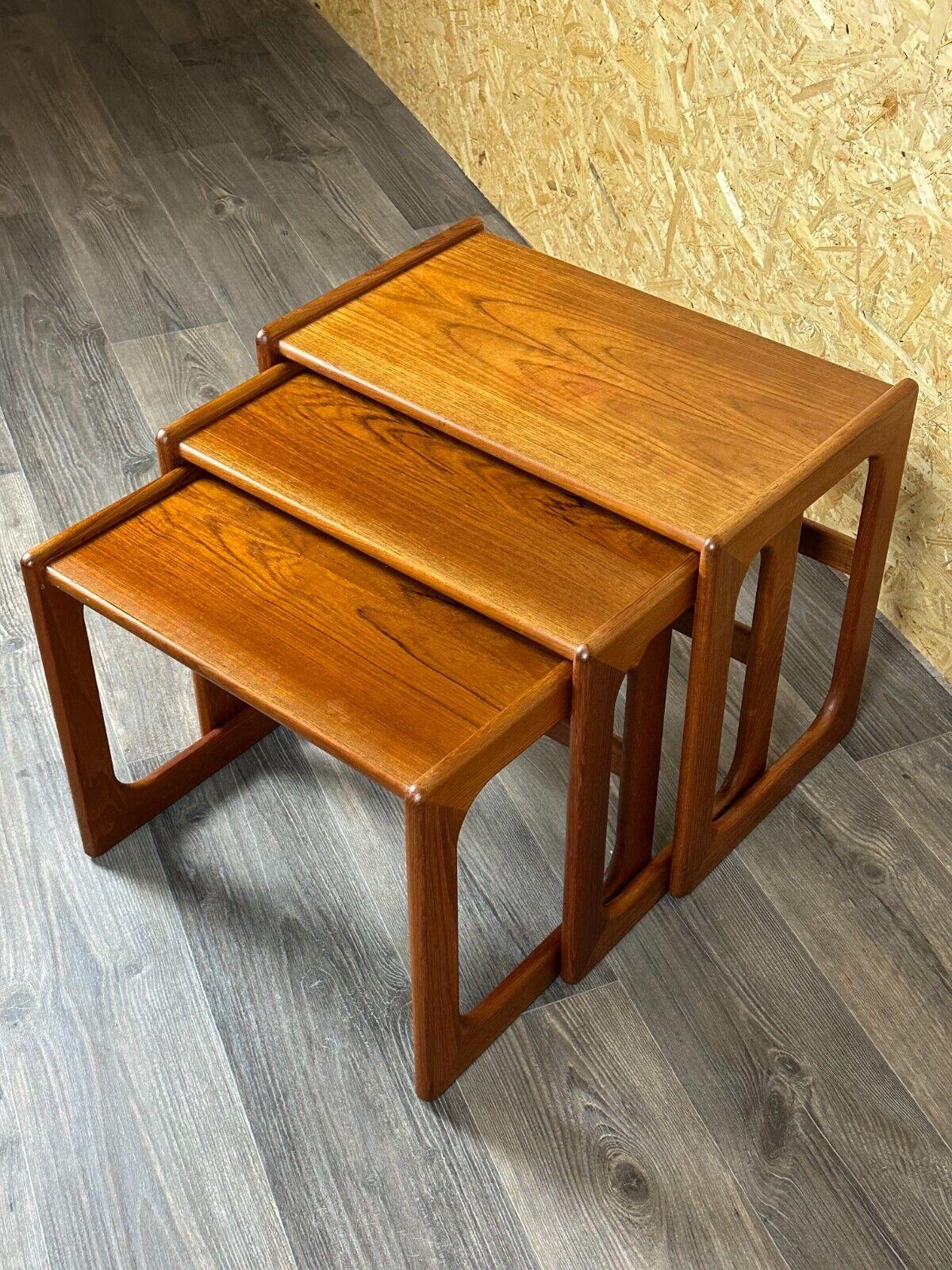 60s 70s Teak Nesting Tables side tables by Salin Nybor Denmark Design For Sale 2