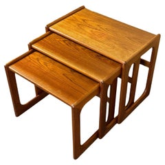 Vintage 60s 70s Teak Nesting Tables side tables by Salin Nybor Denmark Design