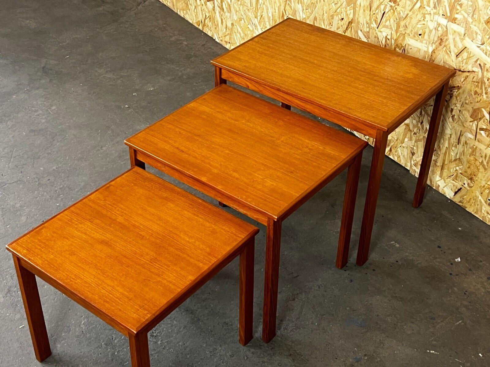 Late 20th Century 60s 70s Teak Nesting Tables Side Tables Danish Modern 60s