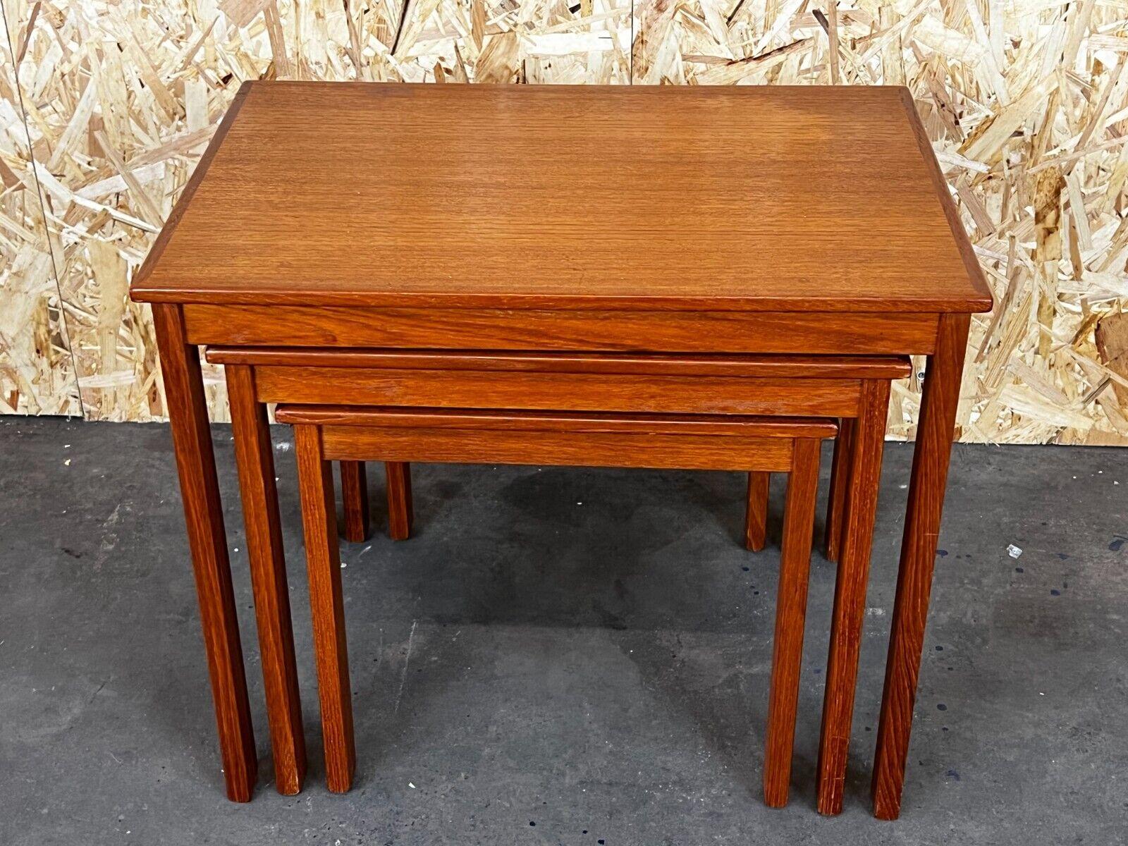 60s 70s Teak Nesting Tables Side Tables Danish Modern 60s 1