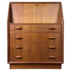 60s 70s teck secrétaire commode Danish Modern by Dyrlund Denmark