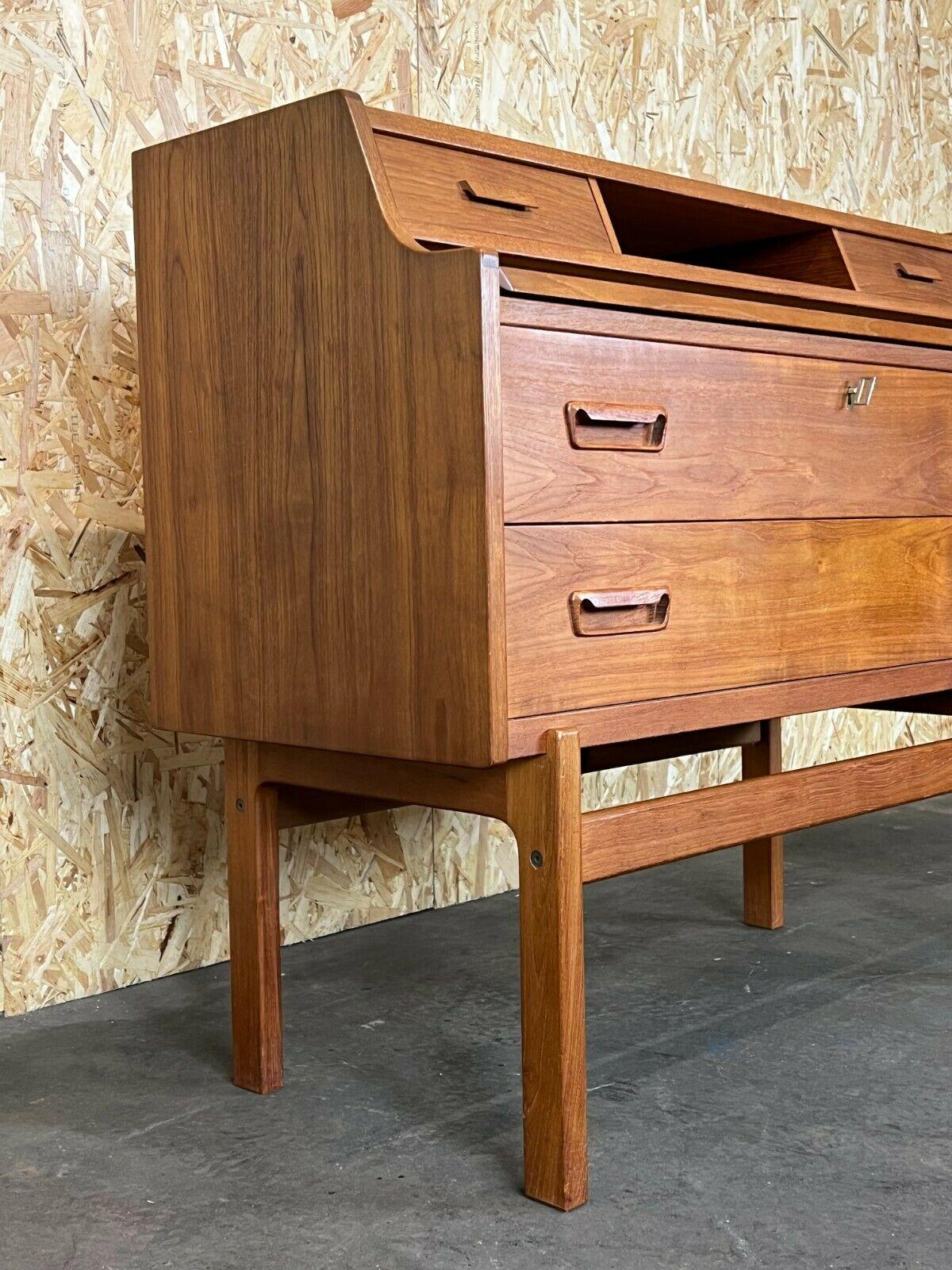 Fin du 20e siècle Secrétaire moderne danois en teck des années 60 et 70, design Arne Wahl Iversen