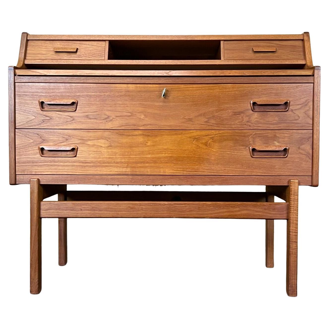 60s 70s Teak Secretary Danish Modern Desk Arne Wahl Iversen Design