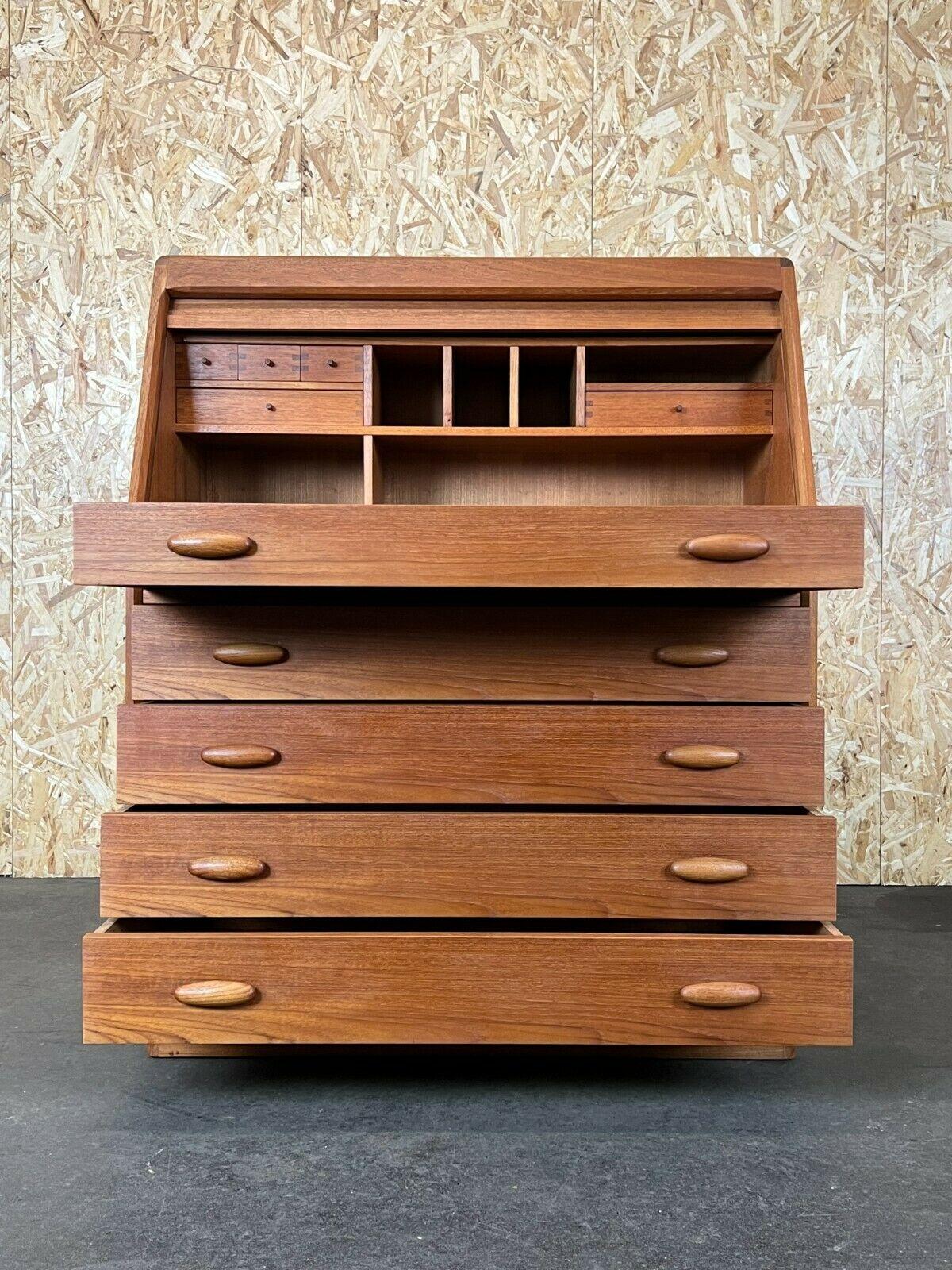 60s 70s Teak Secretary Danish Modern Desk Dyrlund Design Denmark 8