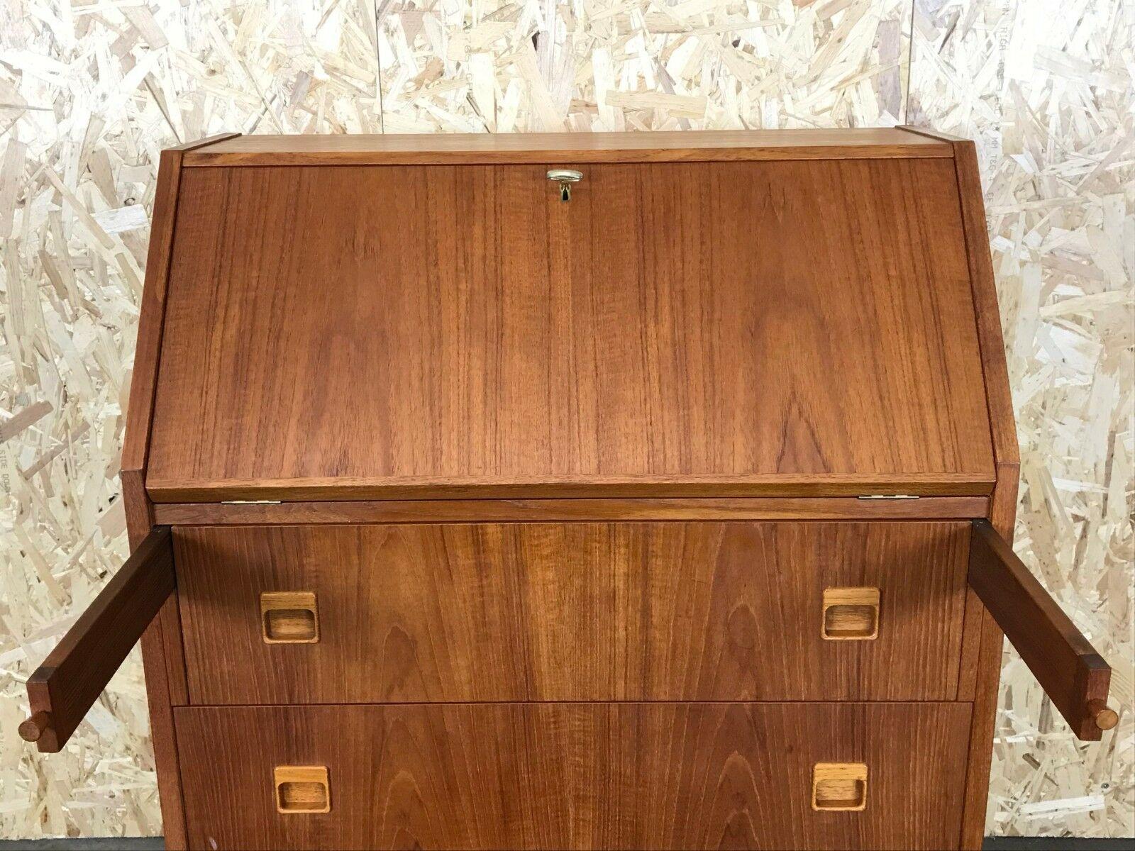 60s 70s Teak Secretary Dresser Danish Modern Desk Design Denmark 60s 70s For Sale 5