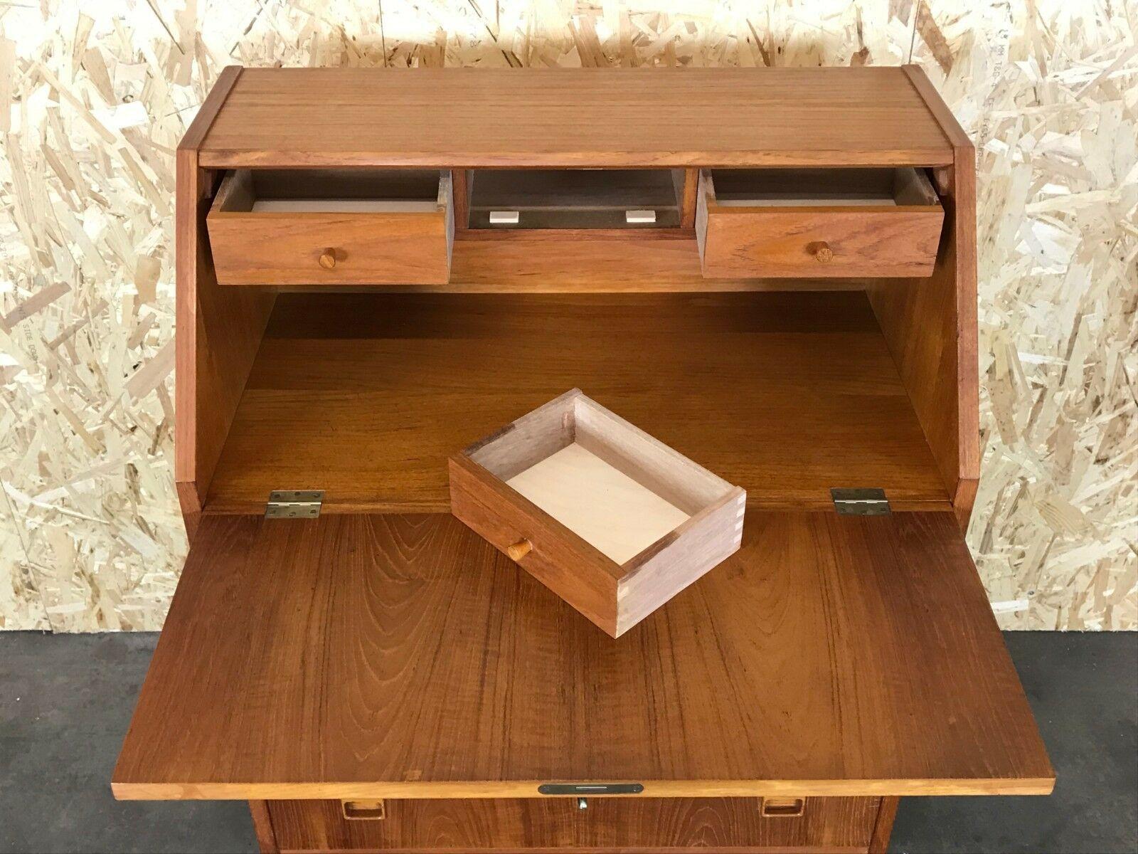 60s 70s Teak Secretary Dresser Danish Modern Desk Design Denmark 60s 70s For Sale 2